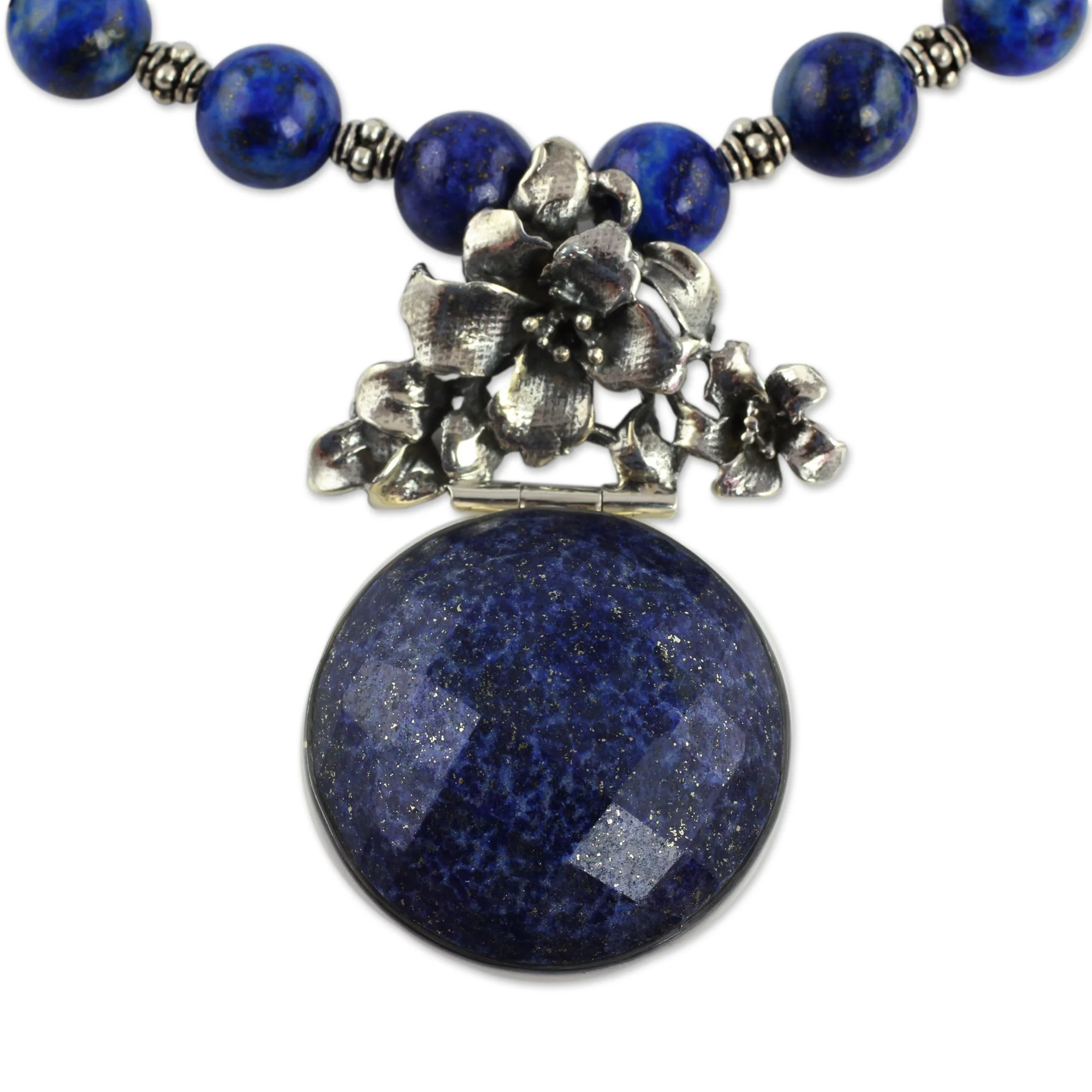 Midnight Lily Sterling Silver Pendant Necklace - Image 3