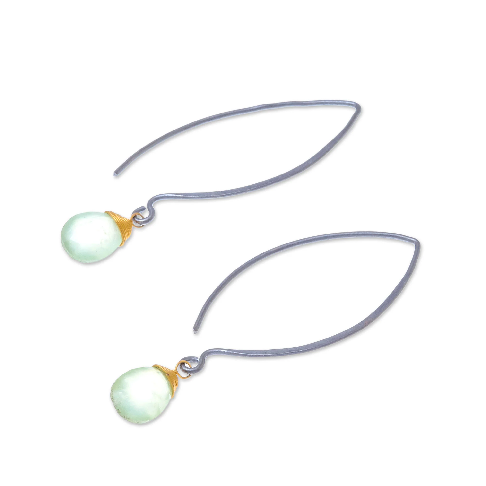 Midnight Meadow Sterling Silver Dangle Earrings - Image 4