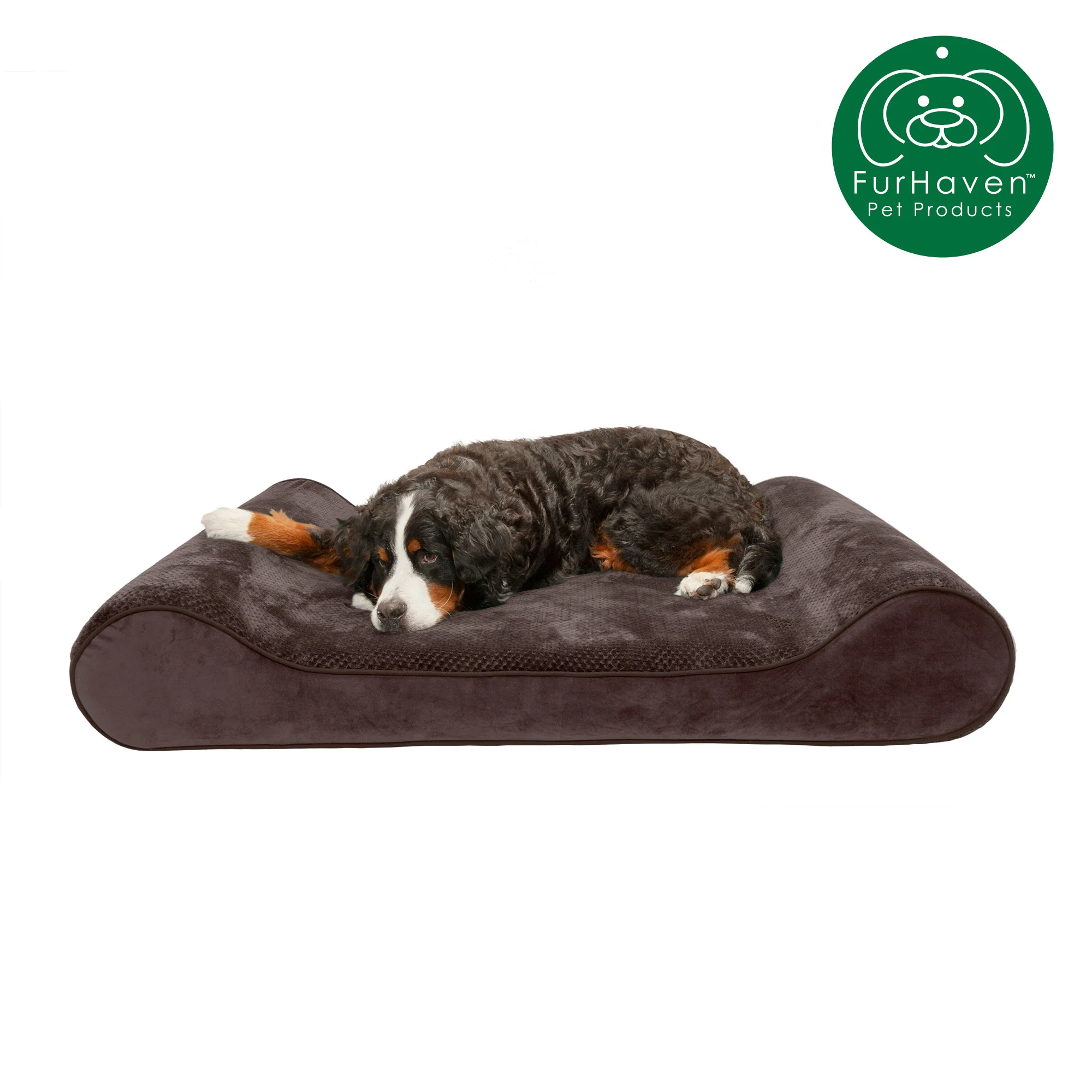 Minky Plush & Velvet Luxe Lounger Pet Bed - Image 7