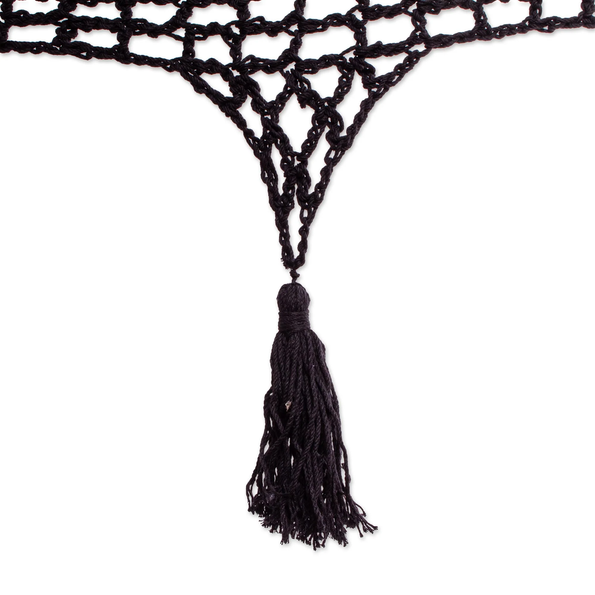 Mirage in Black Black Cotton Rope Hammock (Triple) - Image 5
