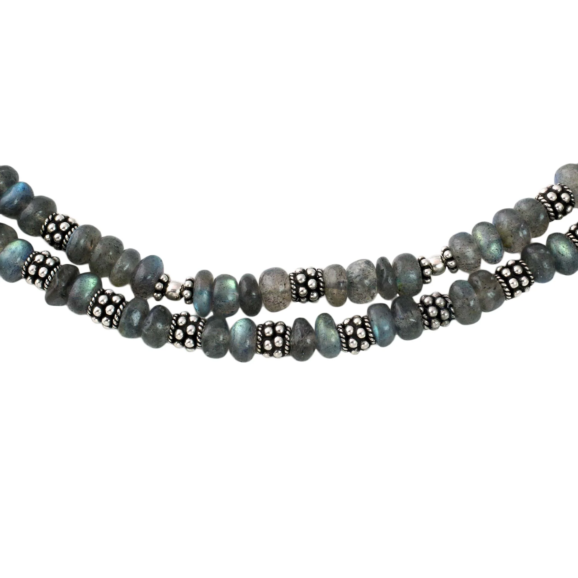 Misty Dawn Labradorite Beaded Necklace - Image 5