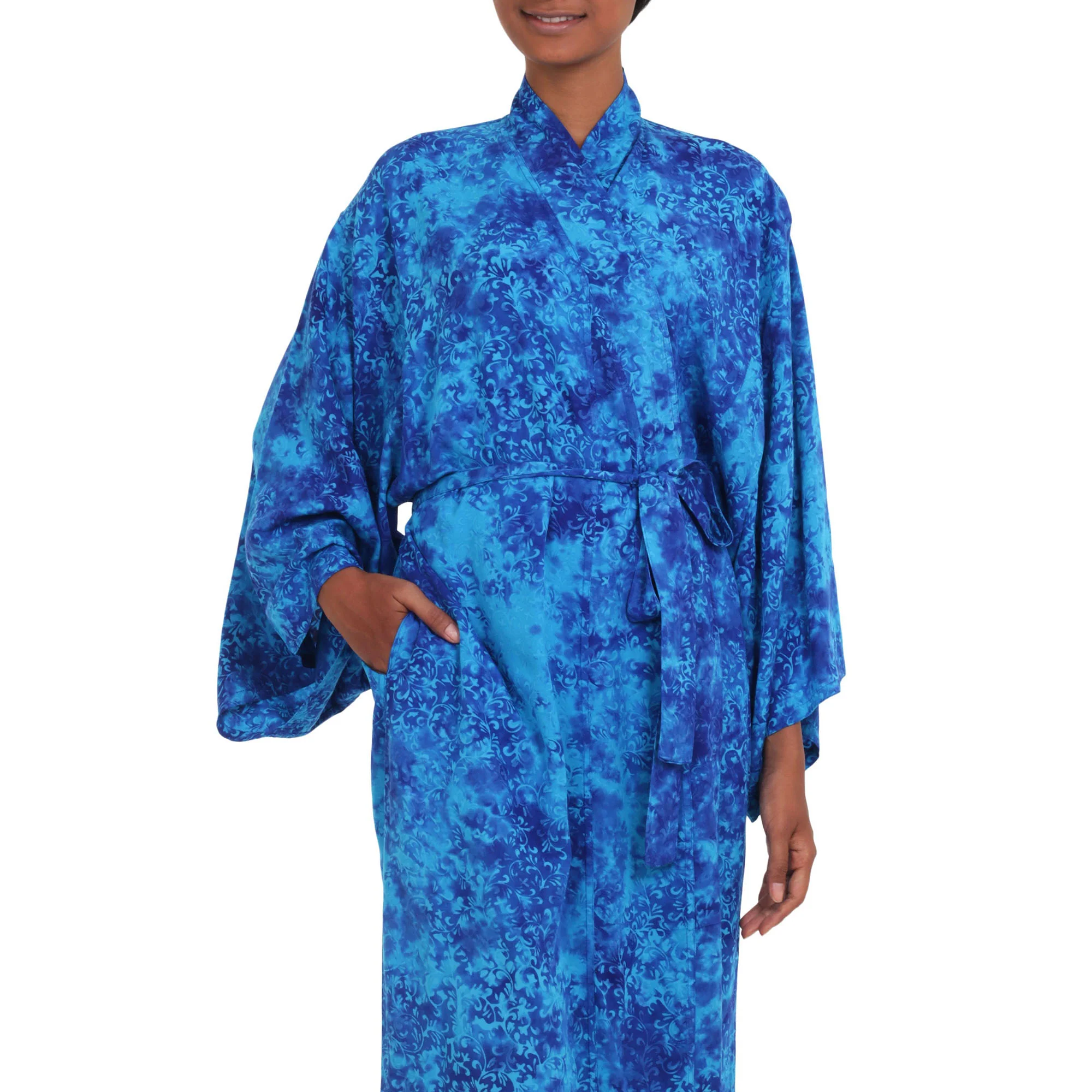 Misty Ocean Batik Robe - Image 5