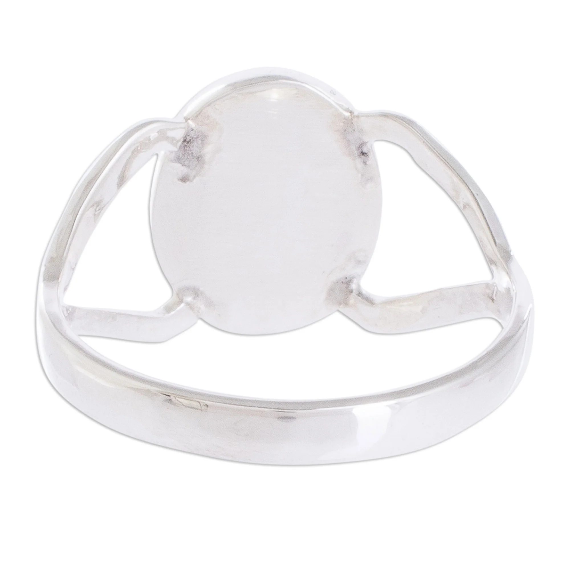 Mixco Lady Artisan Crafted Modern Sterling Silver Jade Ring - Image 5