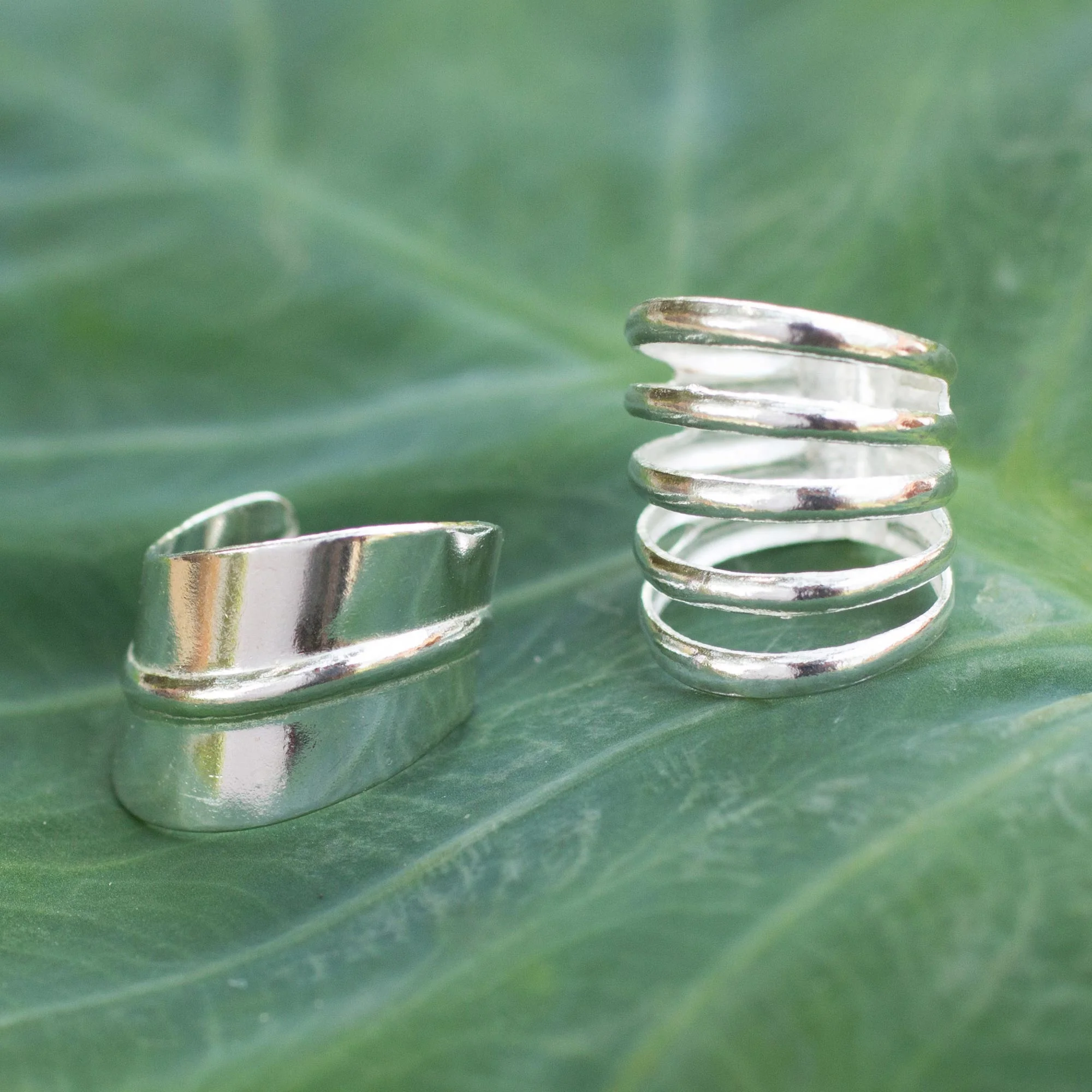 Modern Day Sterling Silver Ear Cuffs
