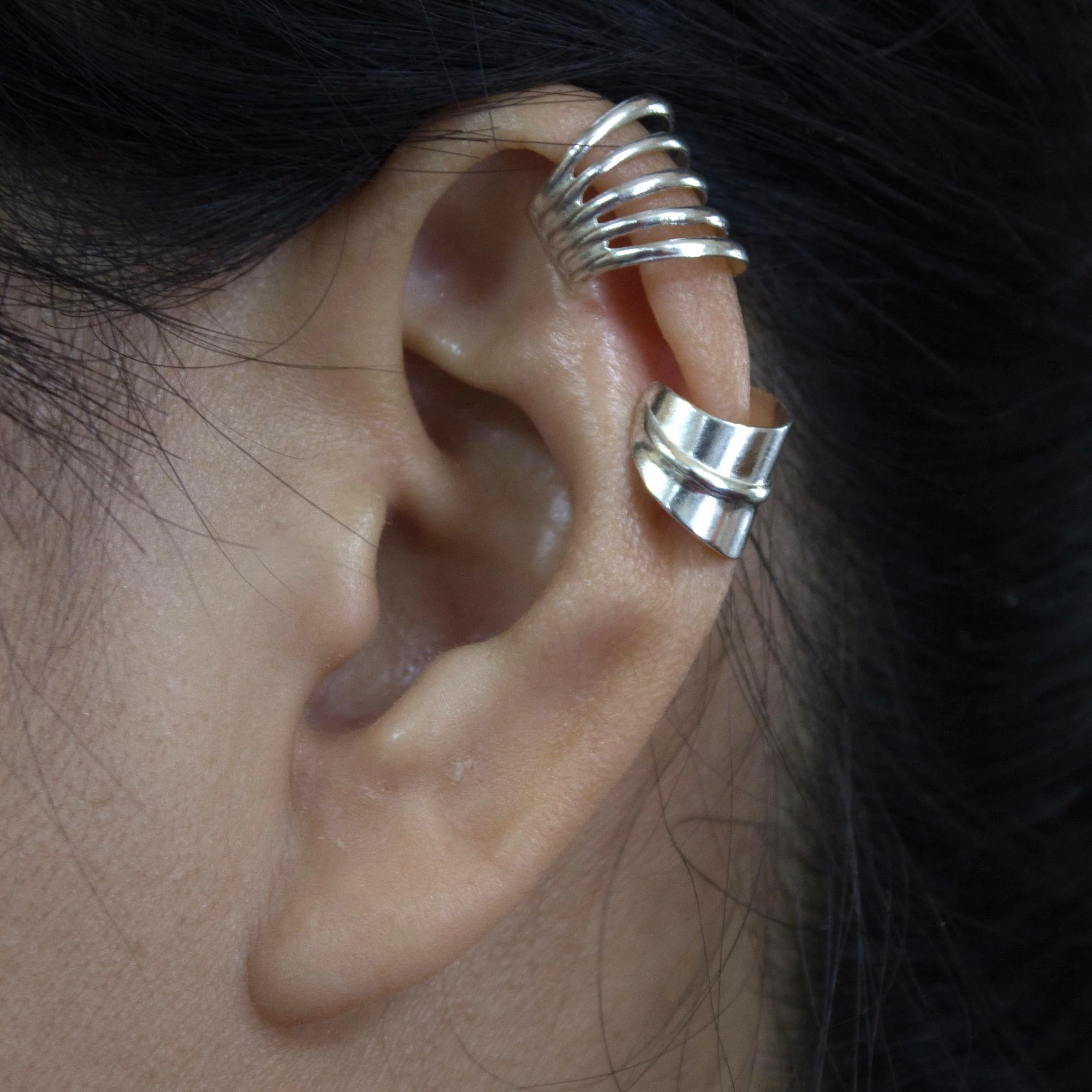 Modern Day Sterling Silver Ear Cuffs - Image 3