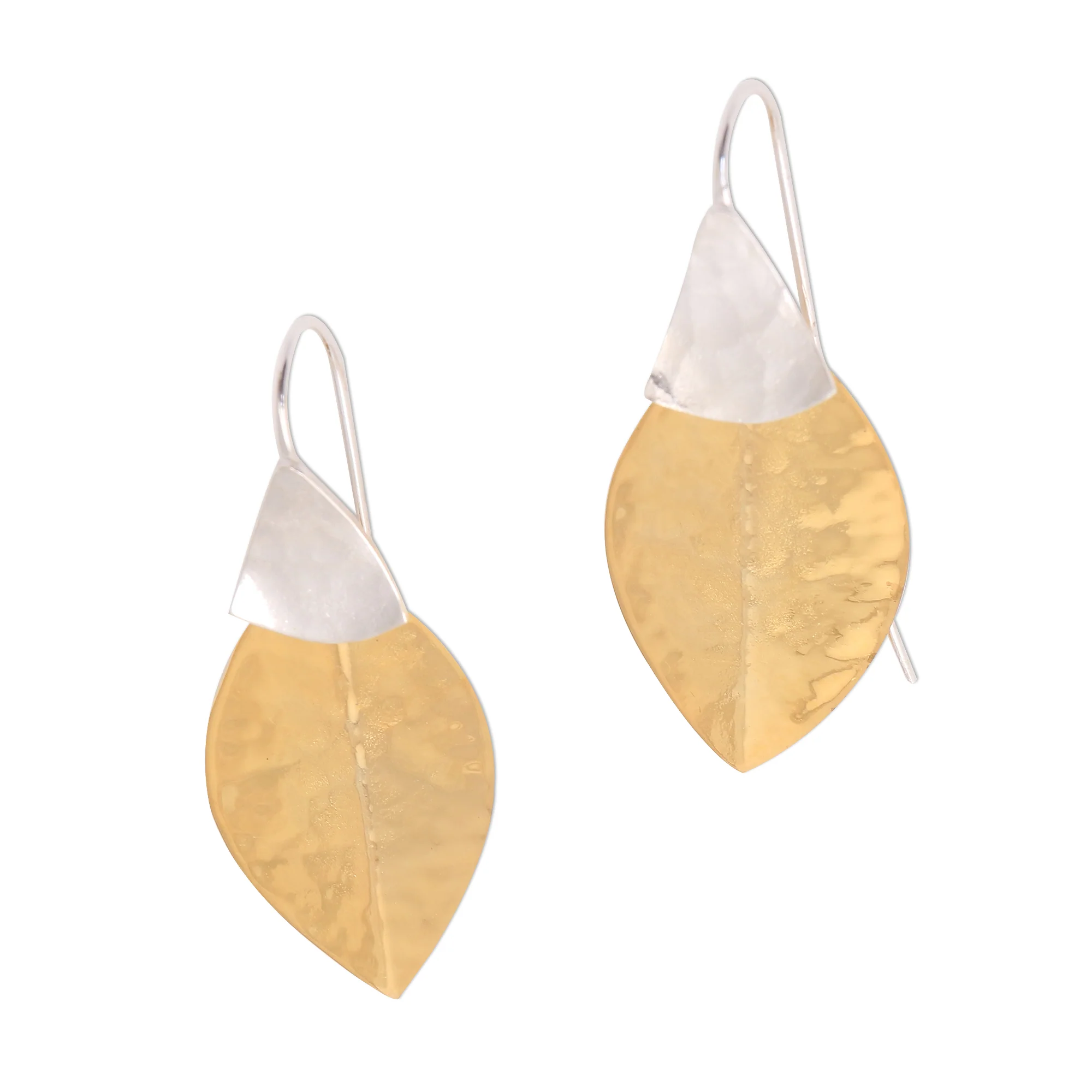 Modern Fall 22k Gold Plated Dangle Earrings from Bali - Image 2
