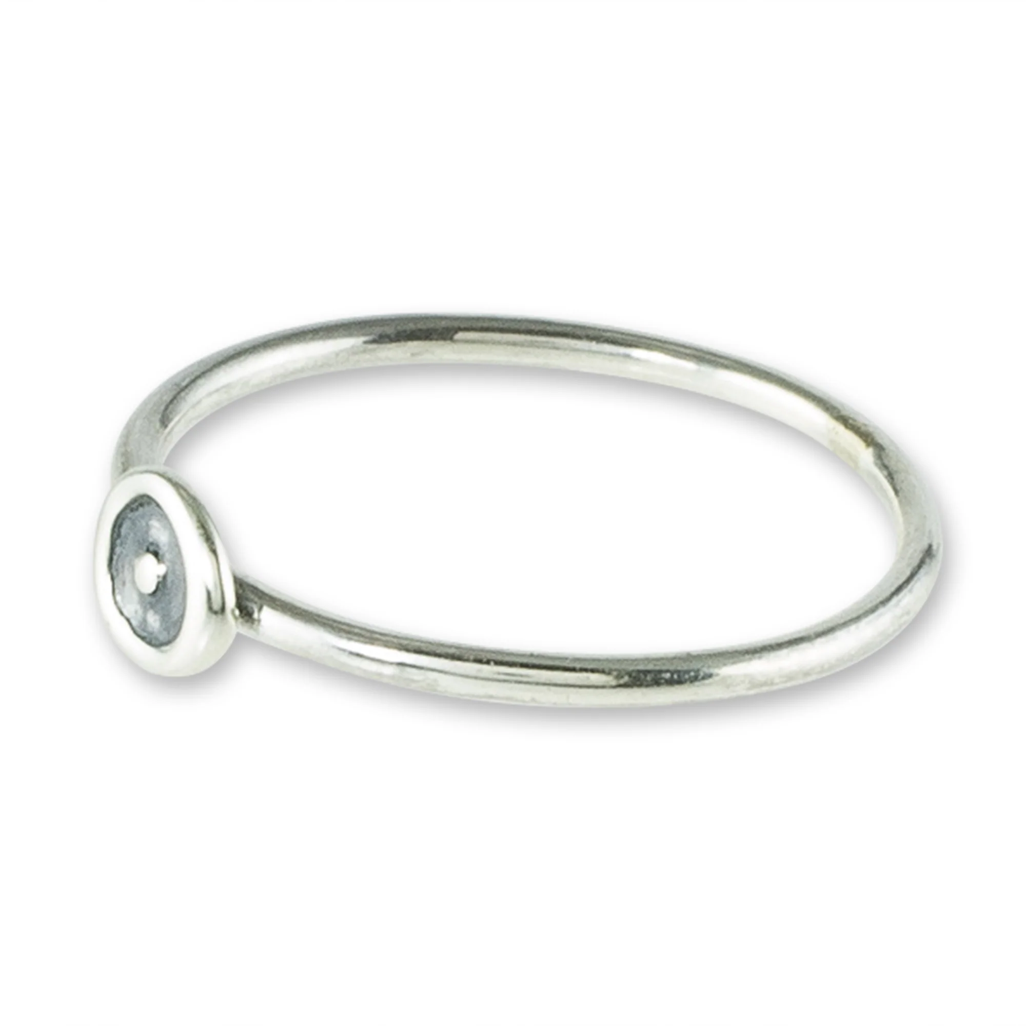 Modern Forms Modern Sterling Silver Circle Motif Ring - Image 4