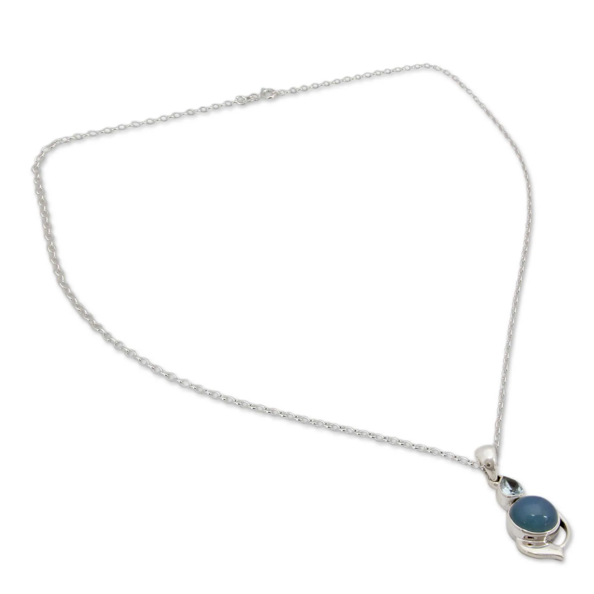 Modern Romance Chalcedony Pendant Necklace - Image 3