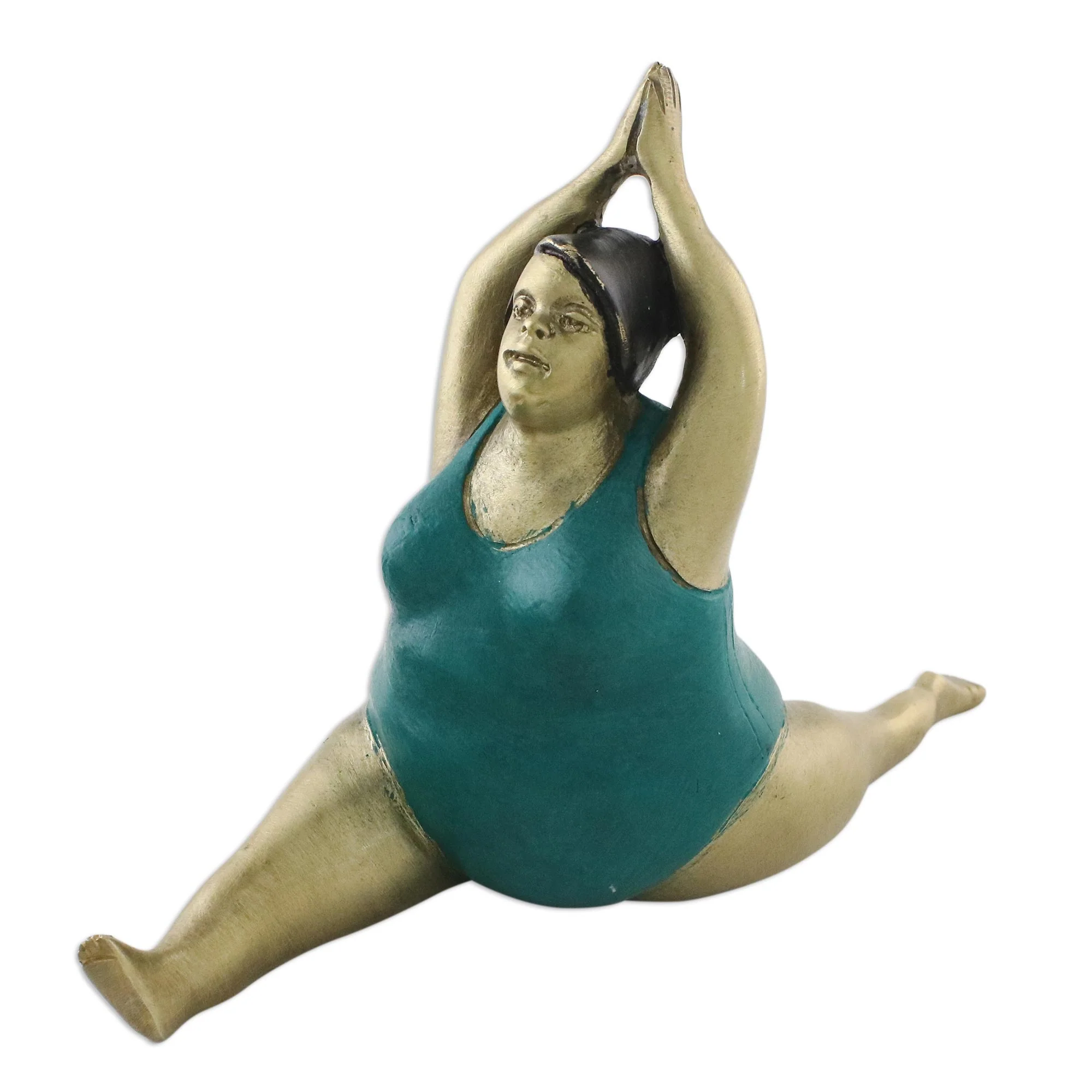 Monkey Pose Brass Monkey Pose Yoga Figurine from Thailand - Image 2