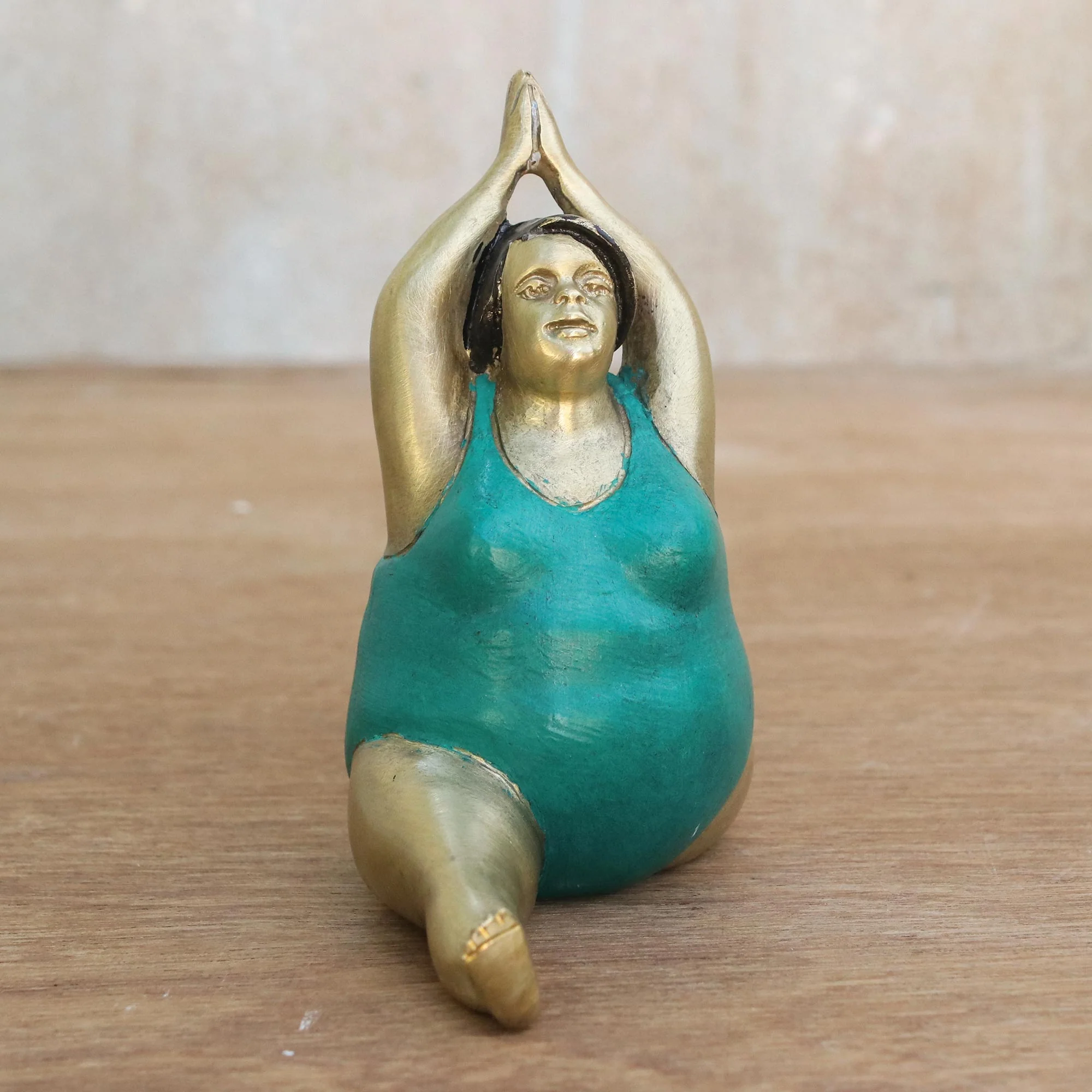 Monkey Pose Brass Monkey Pose Yoga Figurine from Thailand - Image 3