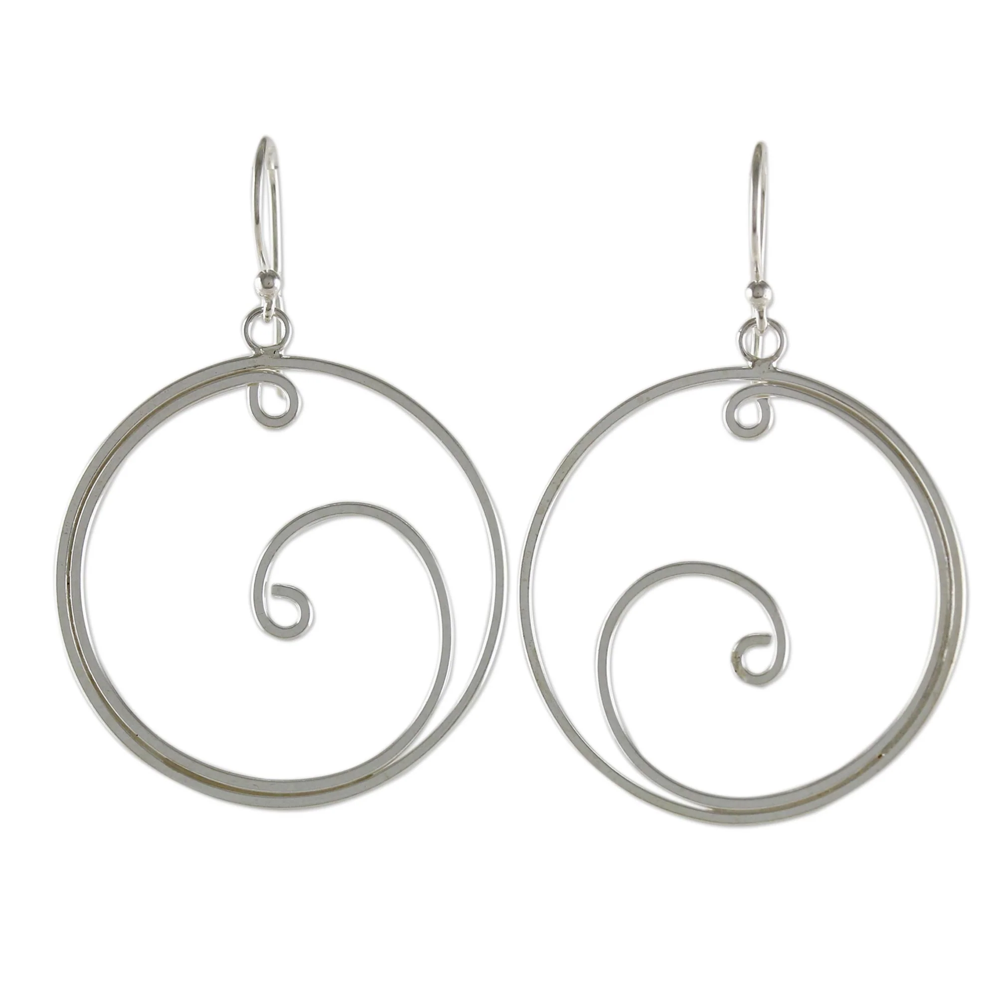 Moon Crests Sterling Silver Earrings - Image 2