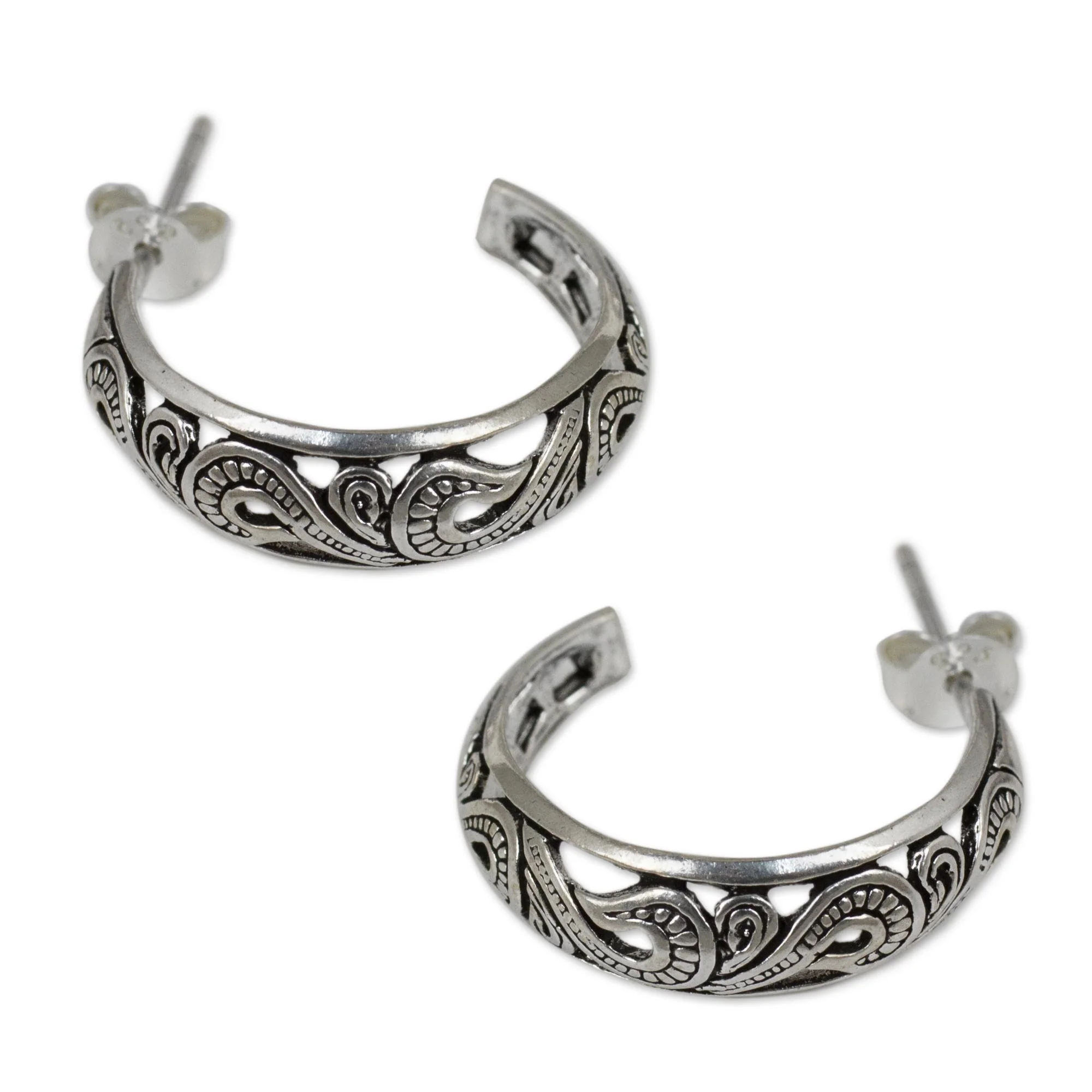 Moon in the Forest Sterling Silver Earrings - Image 2