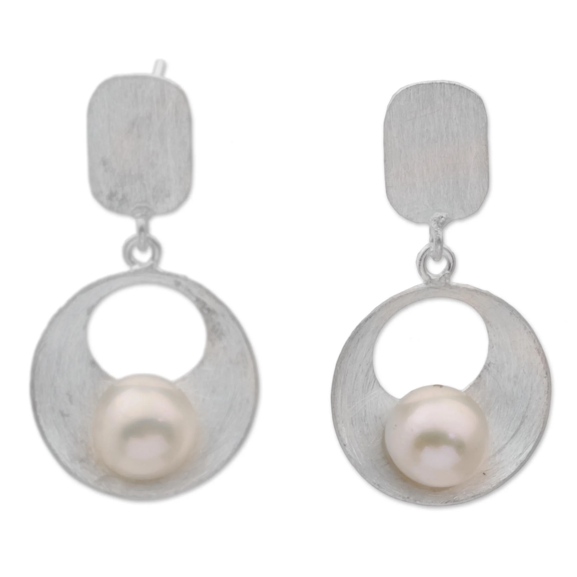 Moon Vortex Mabe Pearl Earrings - Image 4