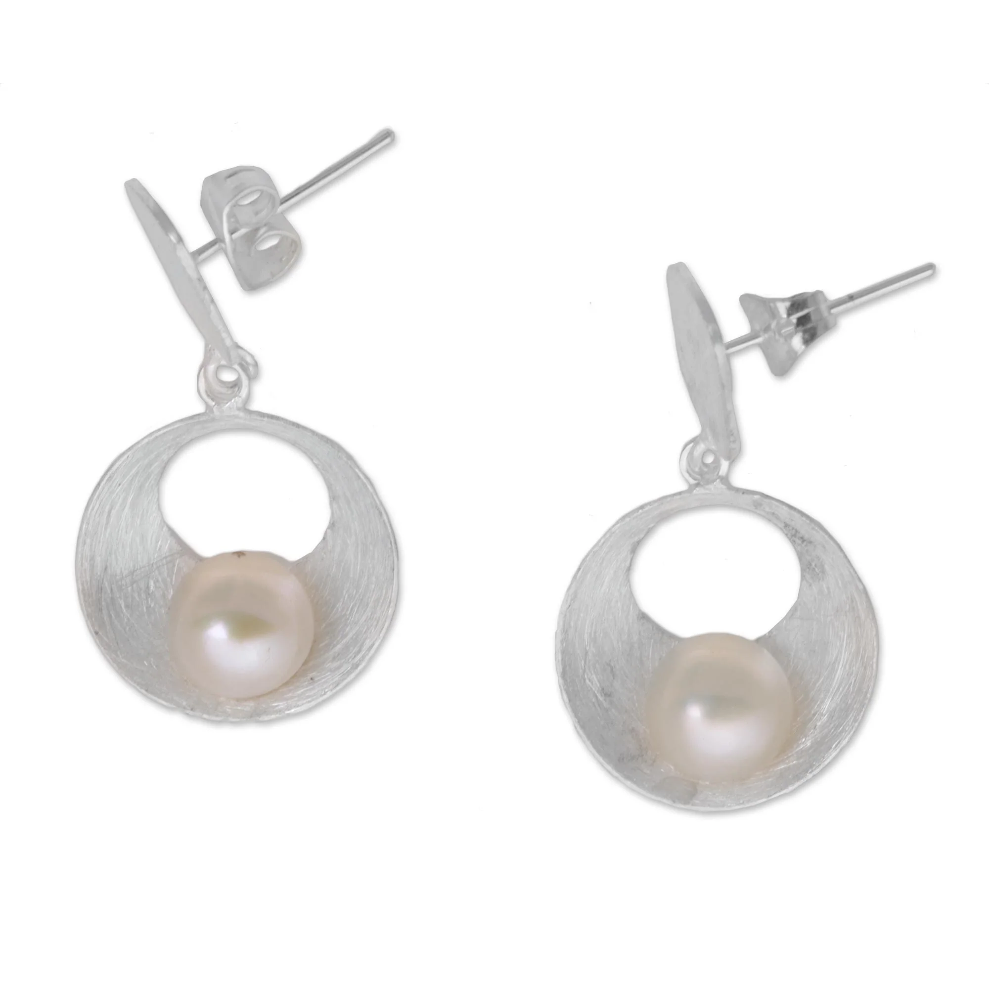Moon Vortex Mabe Pearl Earrings - Image 5