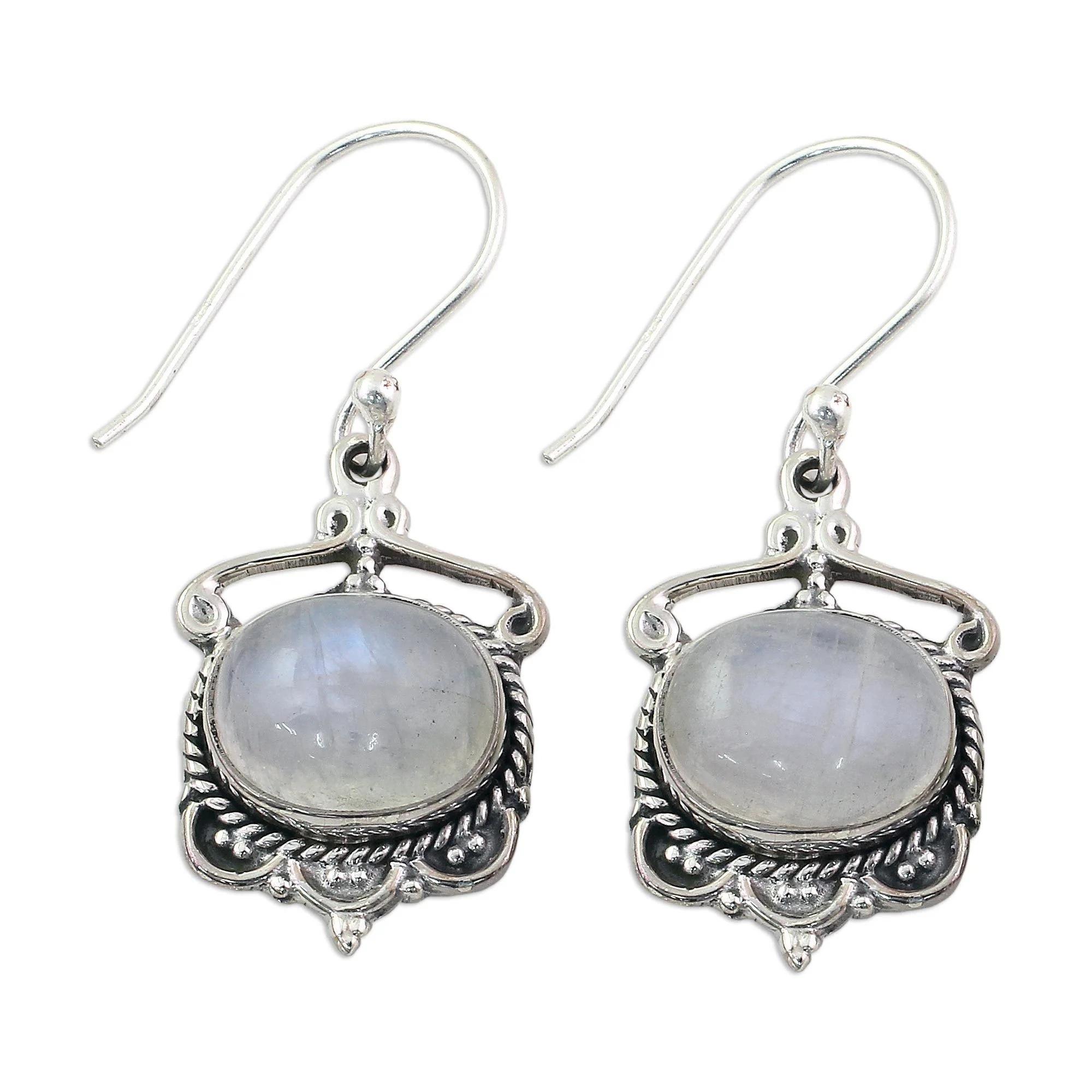 Moonlit Rainbow Oval Earrings - Image 4