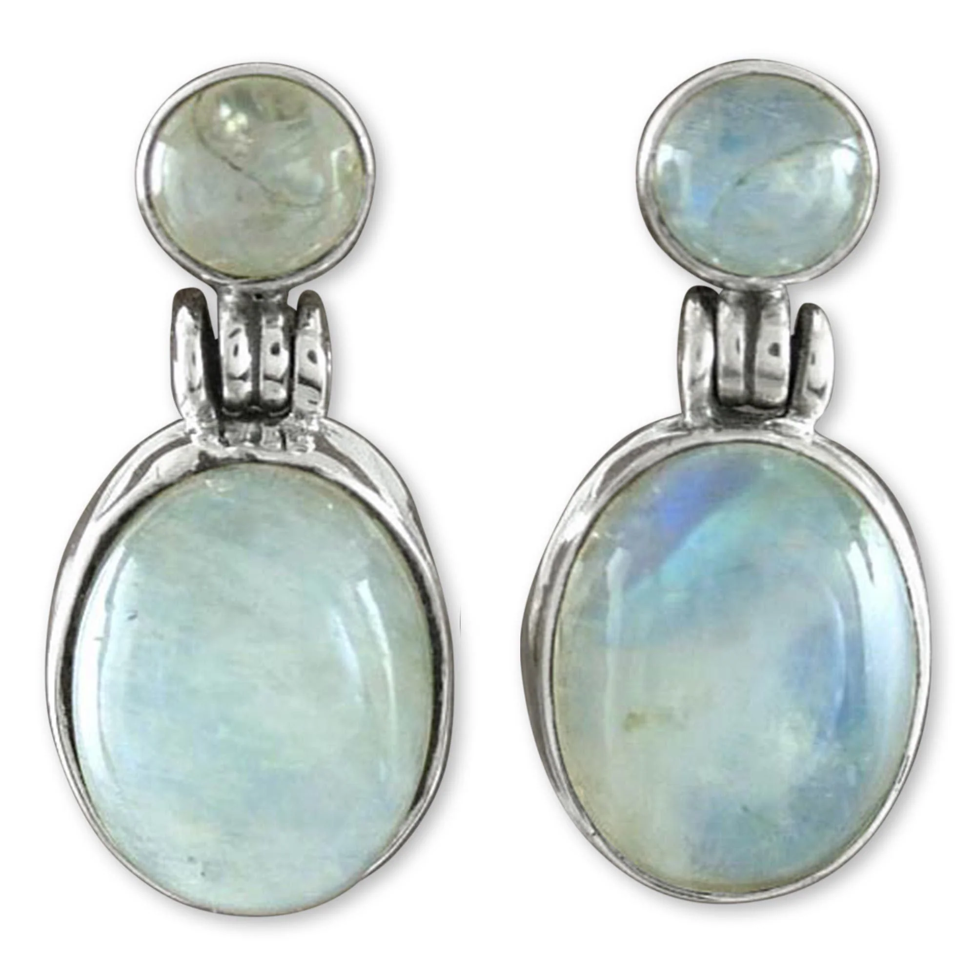 Moonstone Delight Sterling Silver Drop Earrings - Image 3
