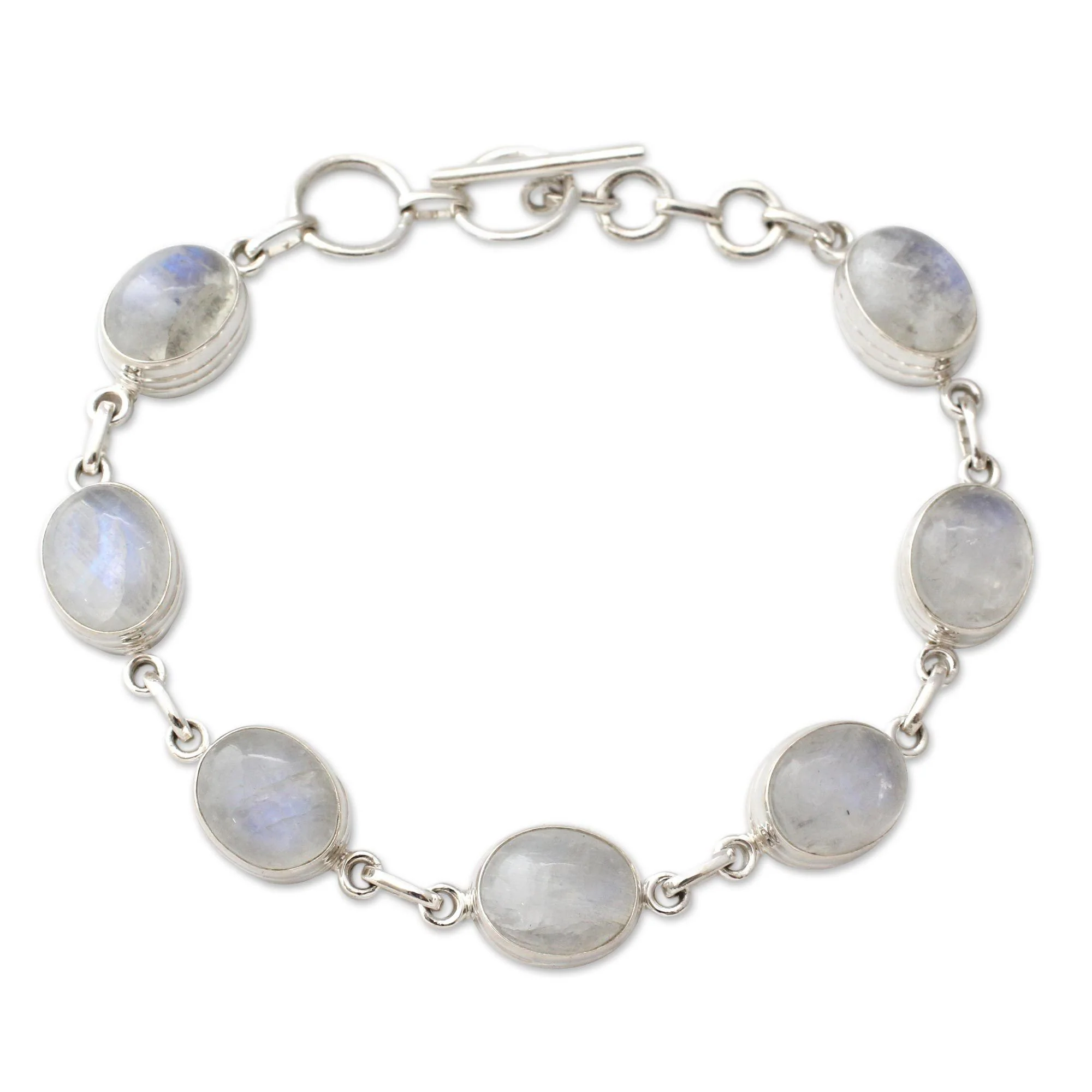 Moonstone & Sterling Silver Link Bracelet - Image 2