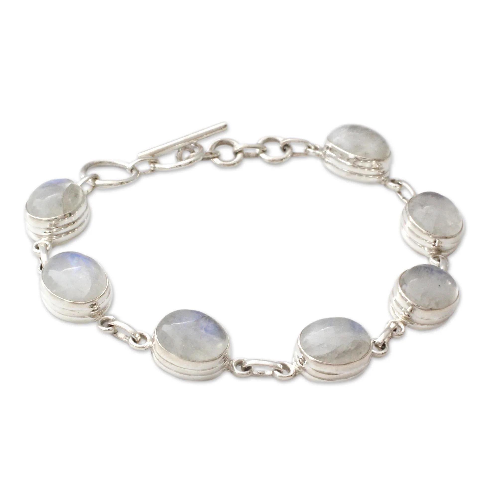Moonstone & Sterling Silver Link Bracelet - Image 3