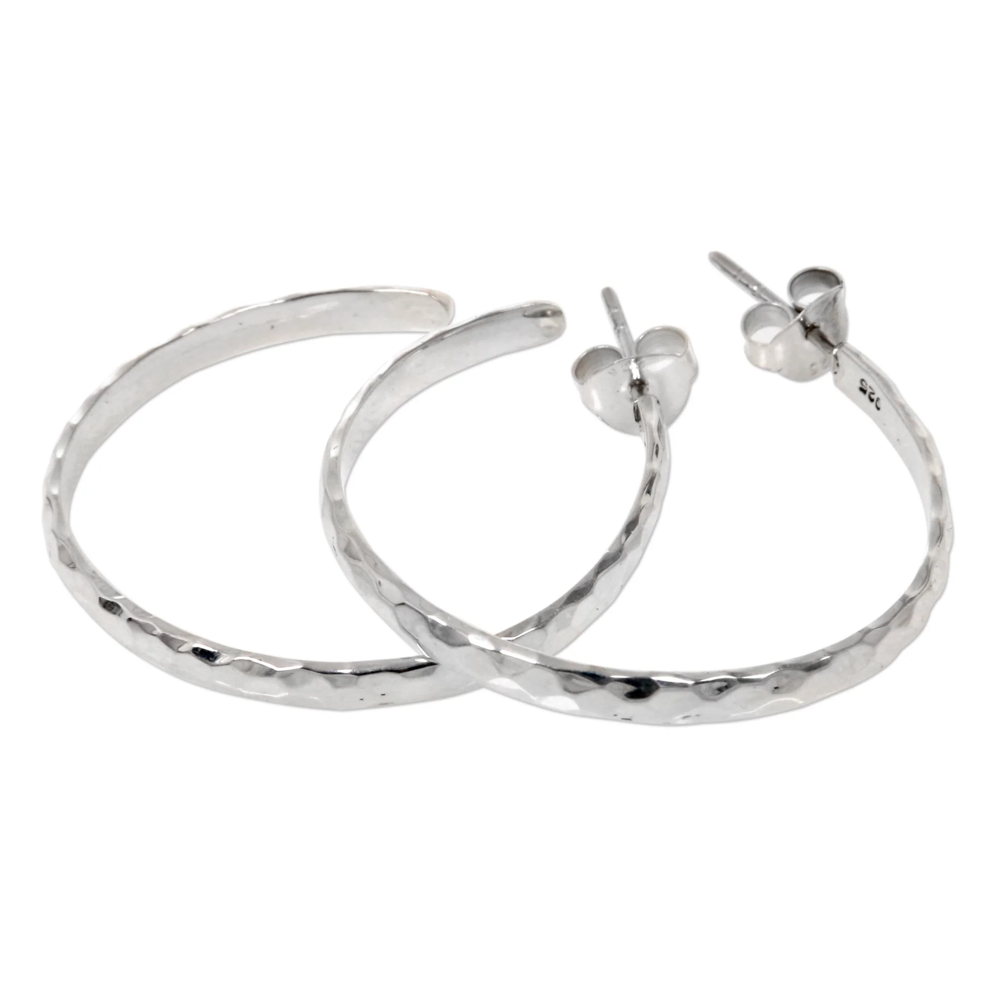 Mosaic in Sterling Hoop Earrings - Image 3