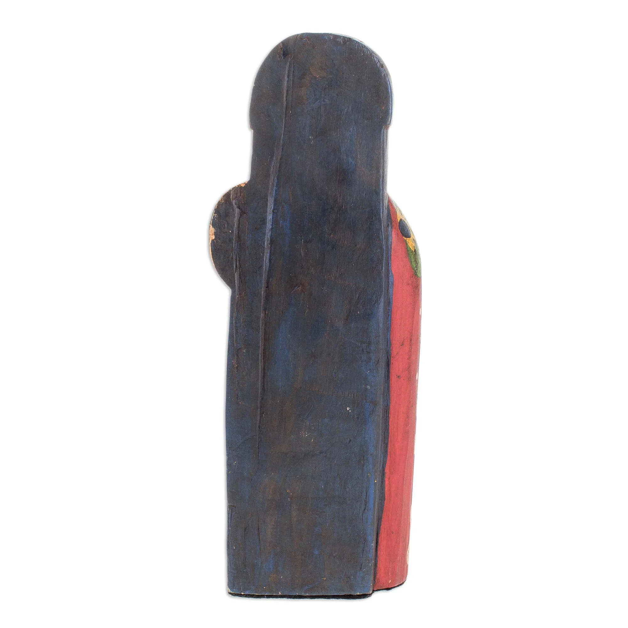 Mother of Love Hand-Carved Wood Mary and Jesus Statuette from Guatemala - Image 5