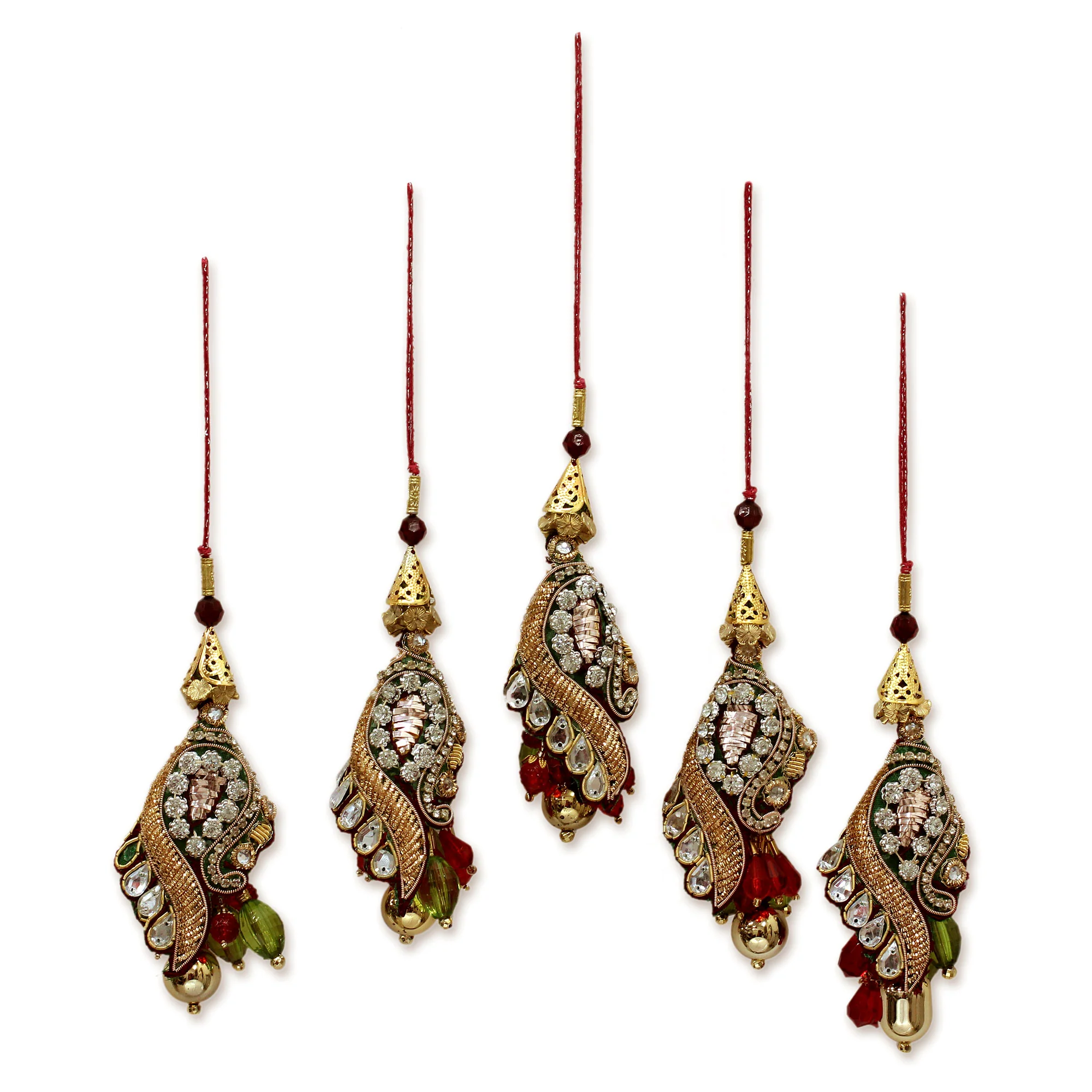 Mughal Glam Hand Crafted Christmas Ornaments (Set of 5) - Image 2