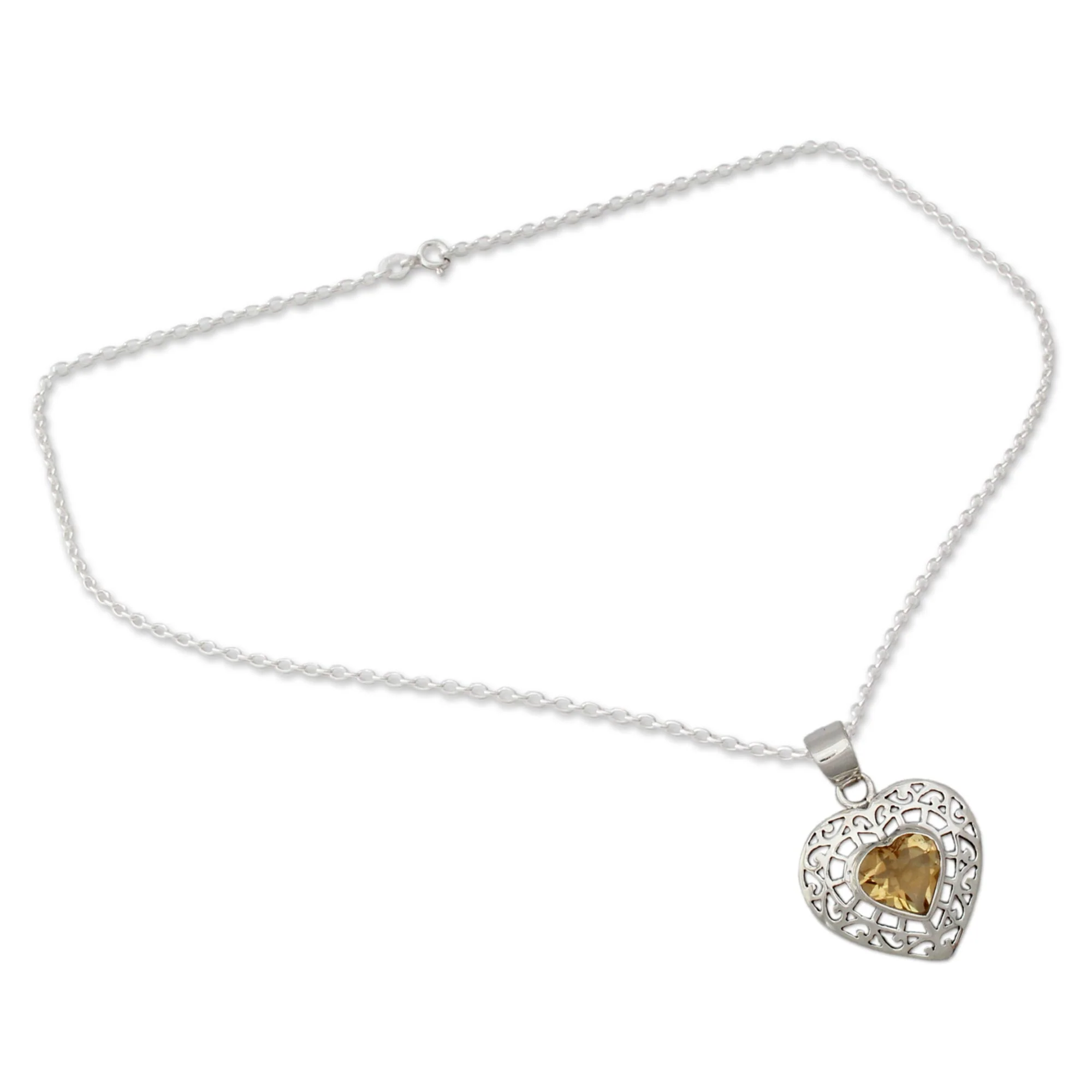 Mughal Romance Citrine heart necklace - Image 3