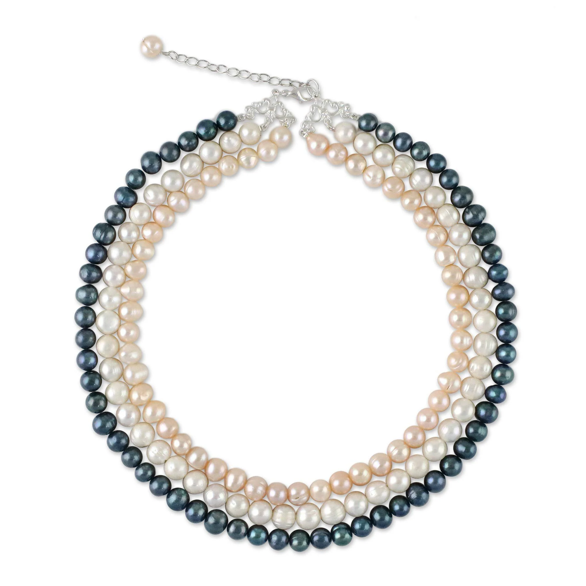 Multi-Strand Pearl Necklace - Image 4