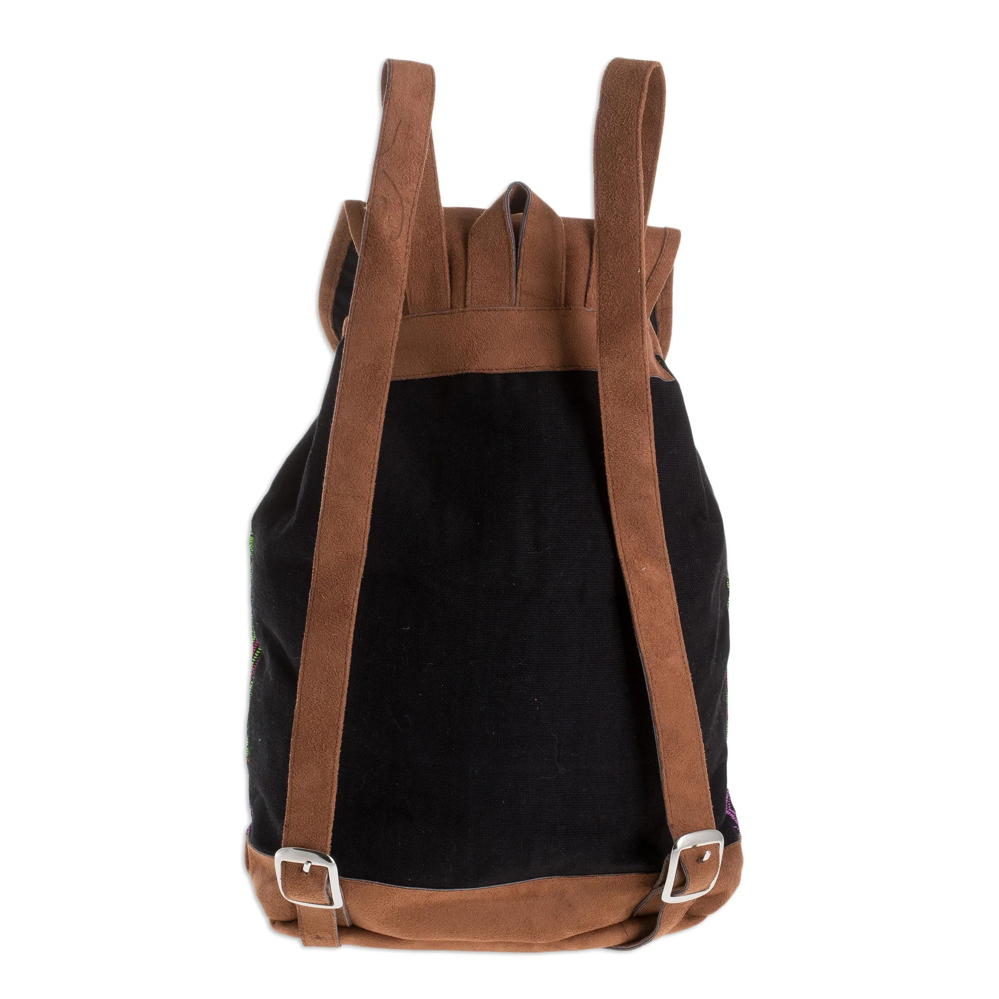 Multicolored Brilliance Vibrant Handwoven Cotton Backpack from Guatemala - Image 4