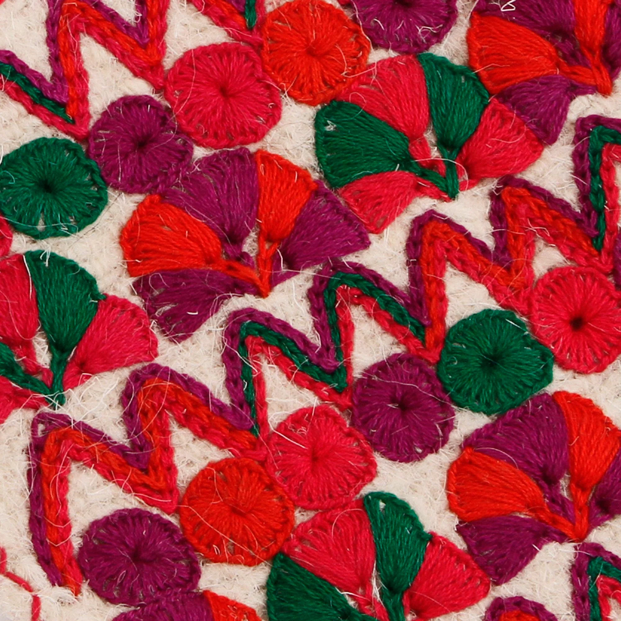 Multicolored Embroidered Colorful Purity Wool Sling - Image 5