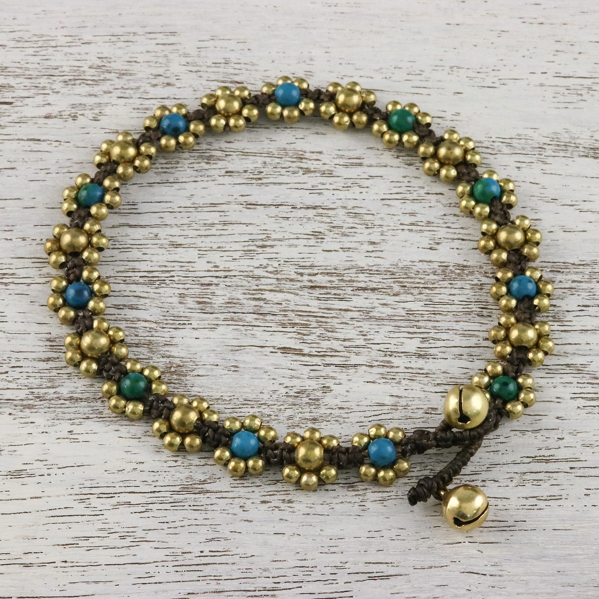 Musical Dream Serpentine Adjustable Beaded Anklet from Thailand - Image 4