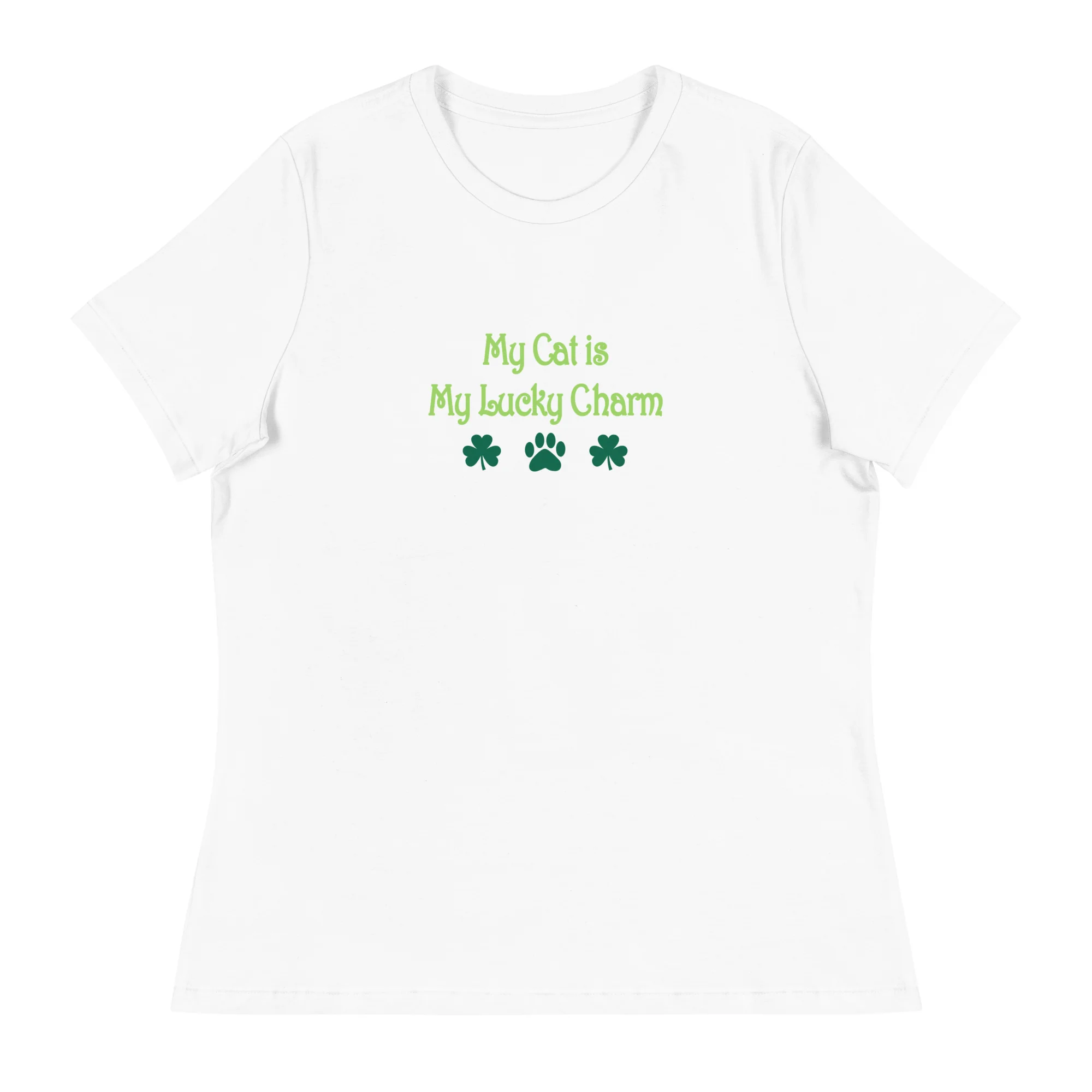 My Cat Is My Lucky Charm Women's Relaxed T-Shirt - Image 9