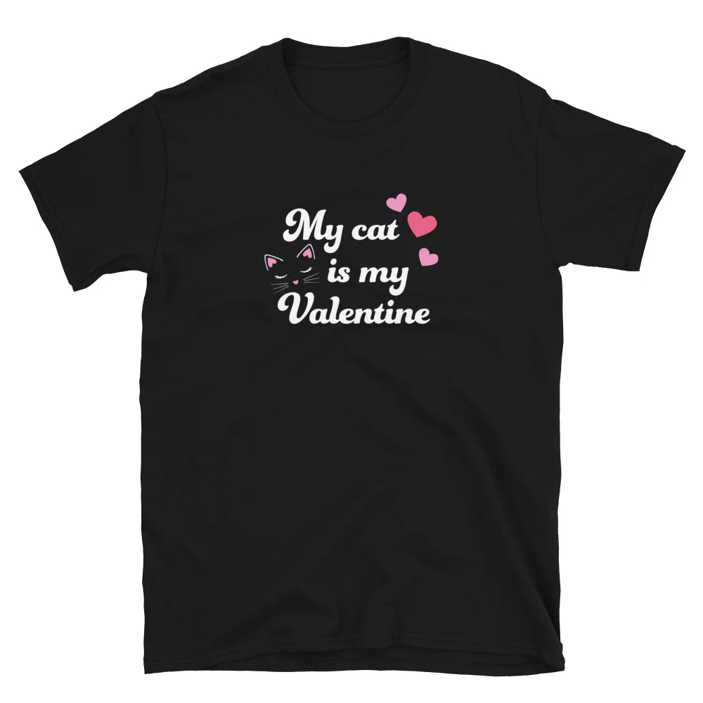 My Cat is My Valentine T-Shirt - Image 2