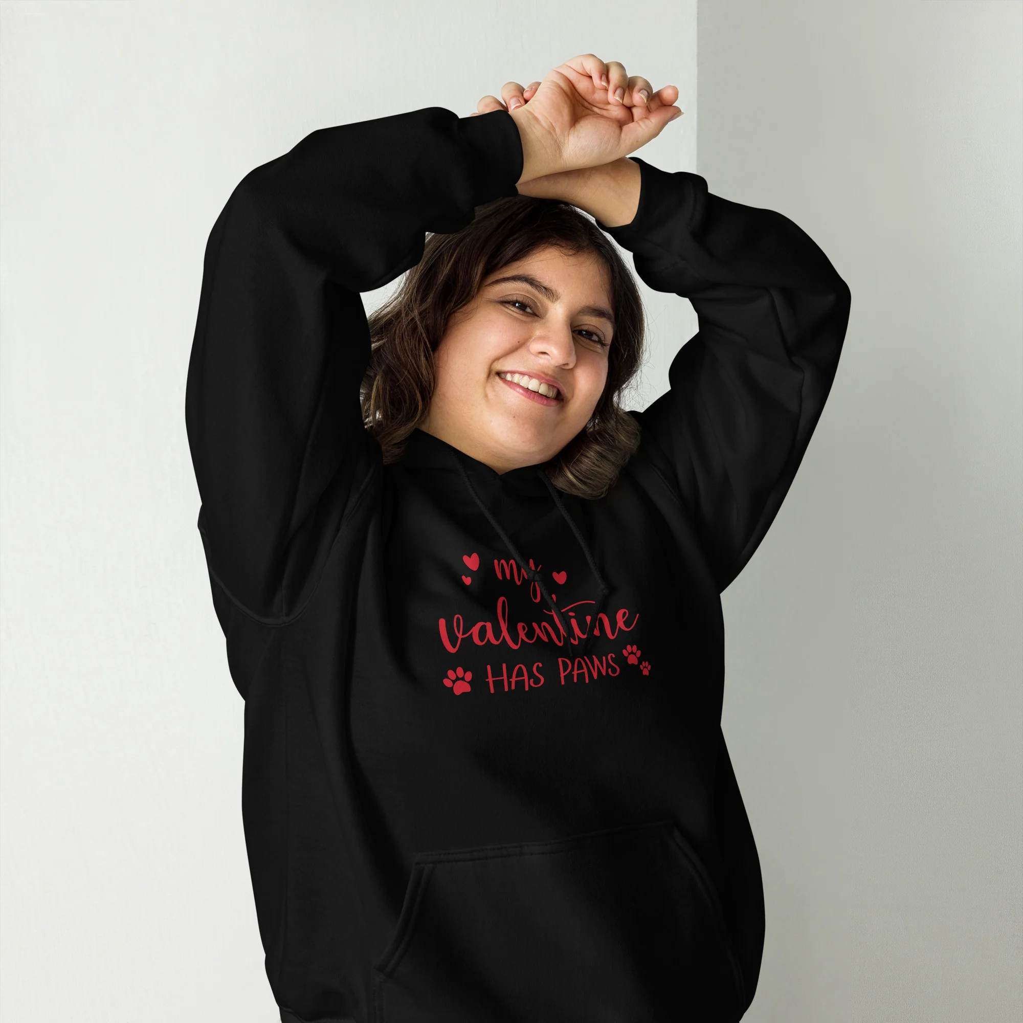 My Valentine Has Paws Hoodie - Image 2