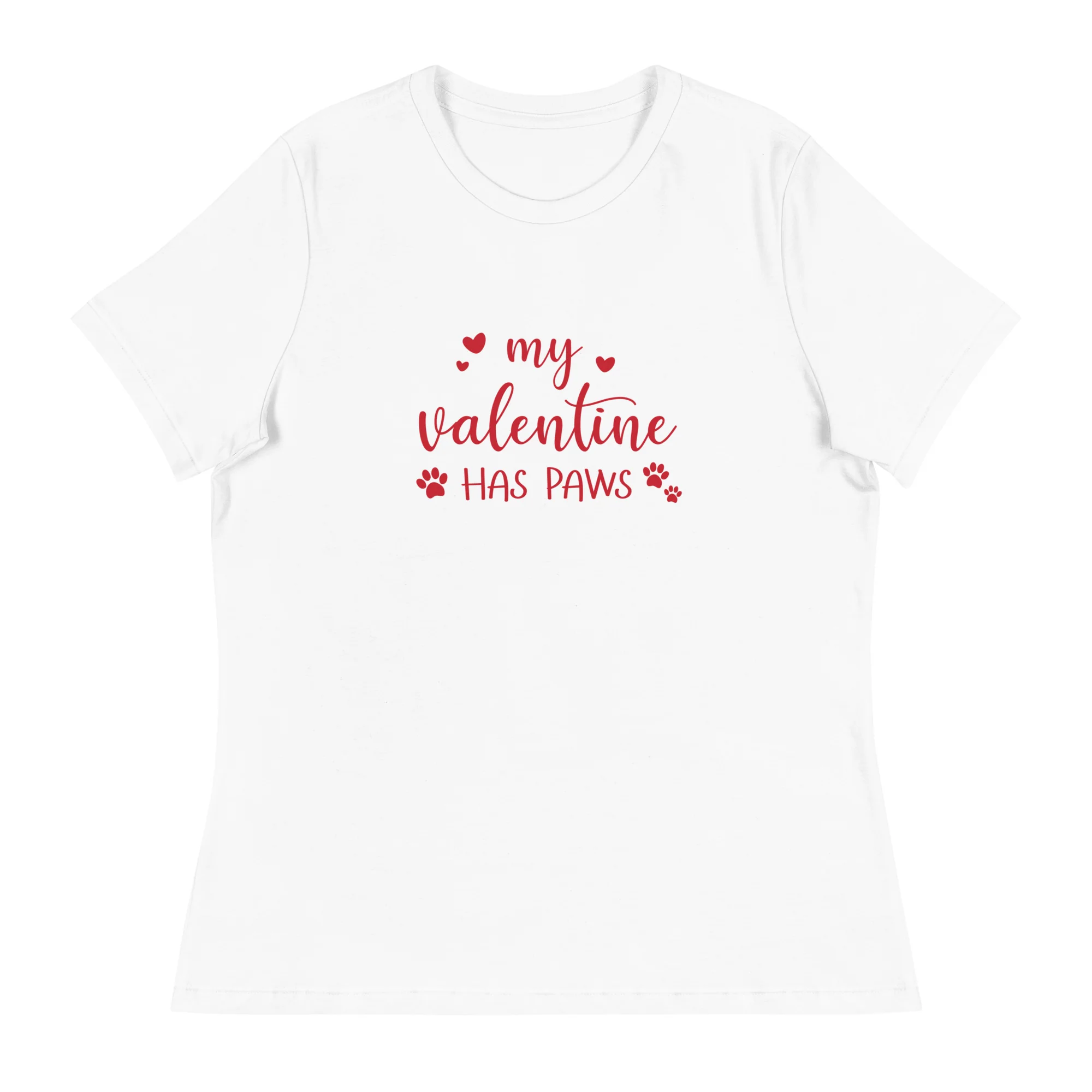 My Valentine Has Paws Women's Relaxed T-Shirt - Image 9