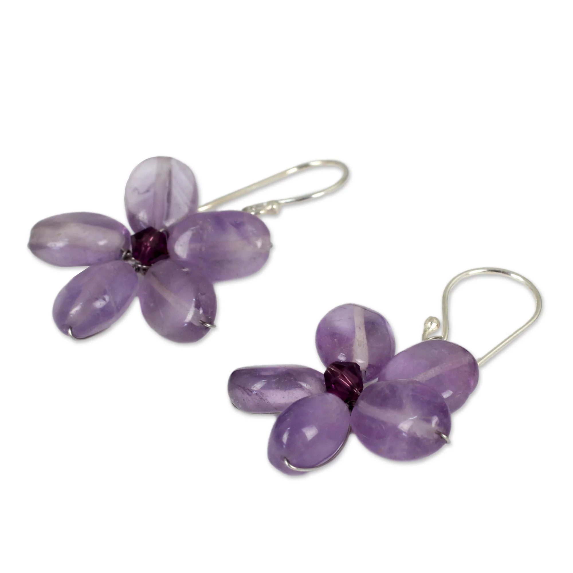 Mystic Daisy Sterling Silver Beaded Earrings - Image 3