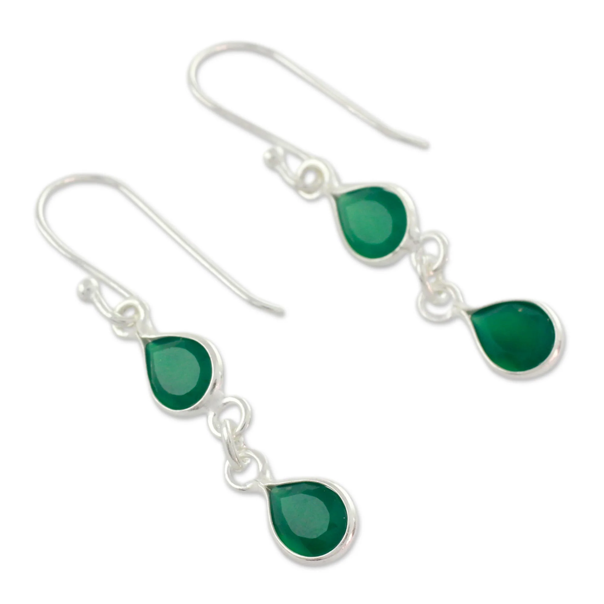 Mystical Femme Onyx & Silver Dangle Earrings - Image 3