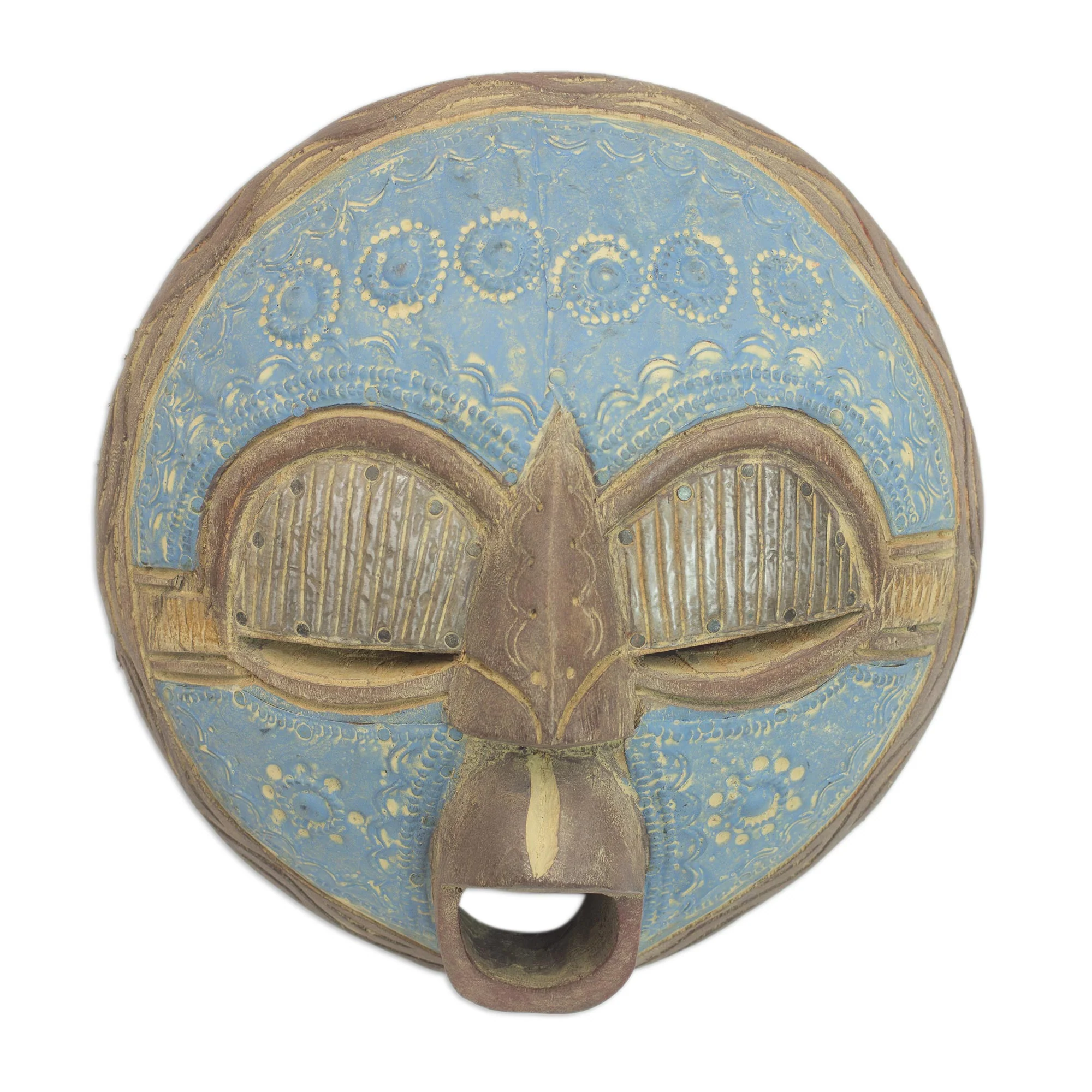 New Love Ghanaian Wood Mask from Africa - Image 2