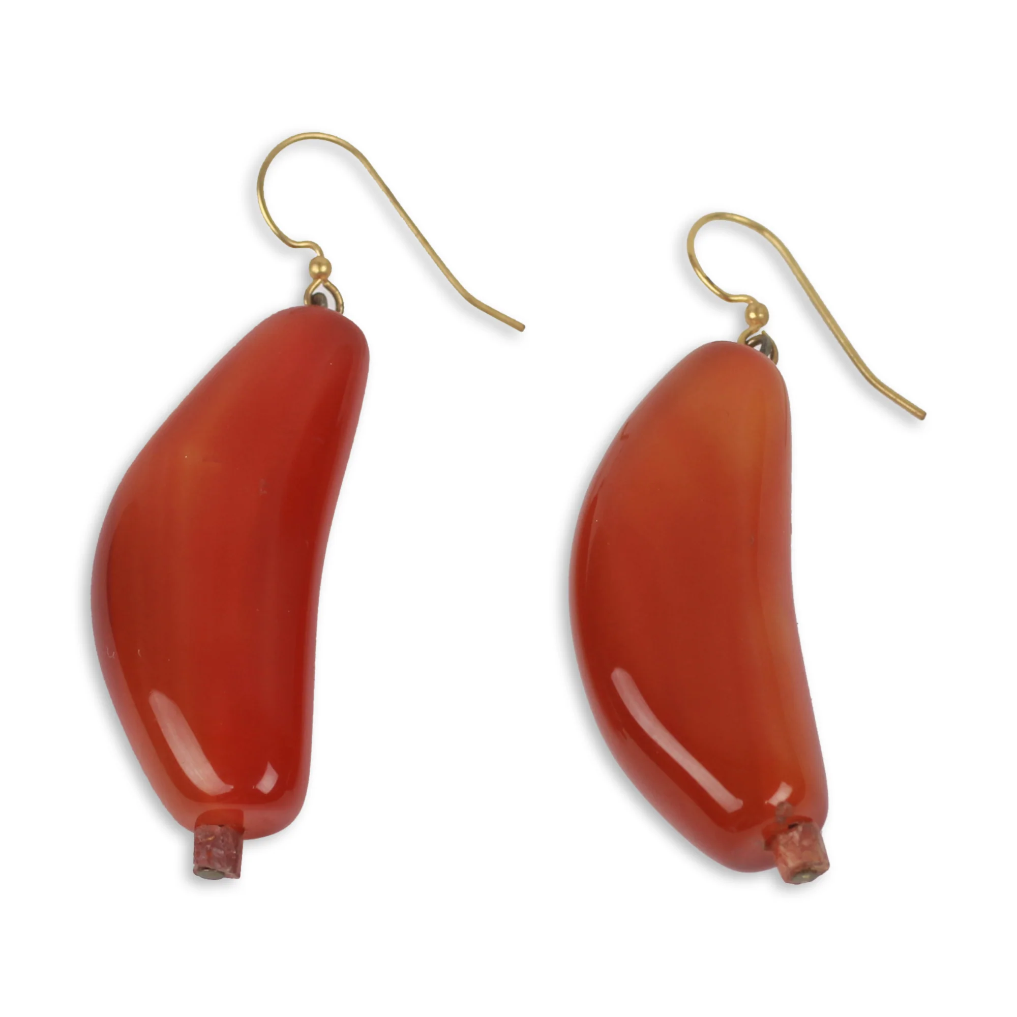 Nhyira Agate and Bauxite Hook Earrings Crafted by Hand - Image 2