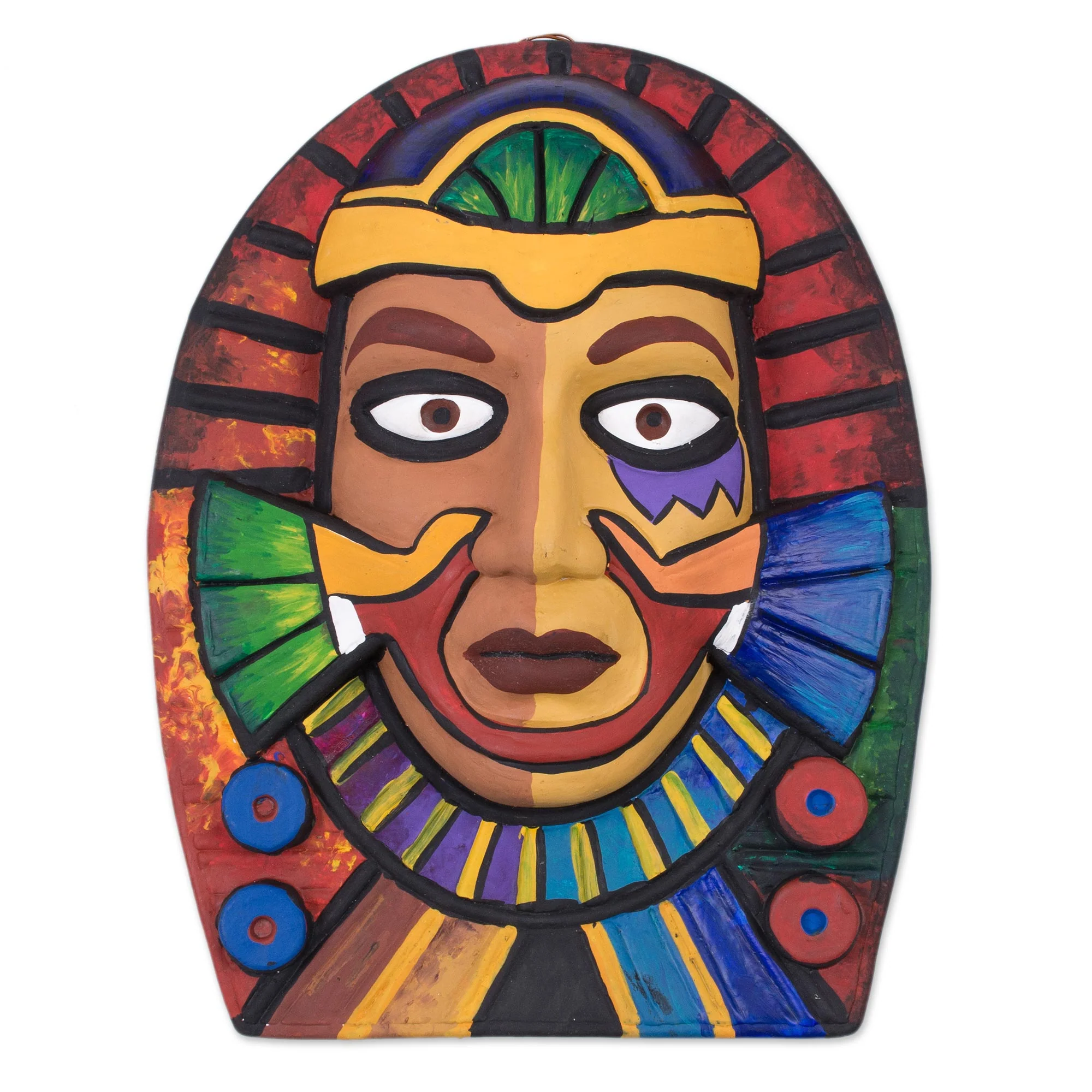 Noble Wari Handcrafted Ceramic Wari Culture Mask from Peru - Image 2