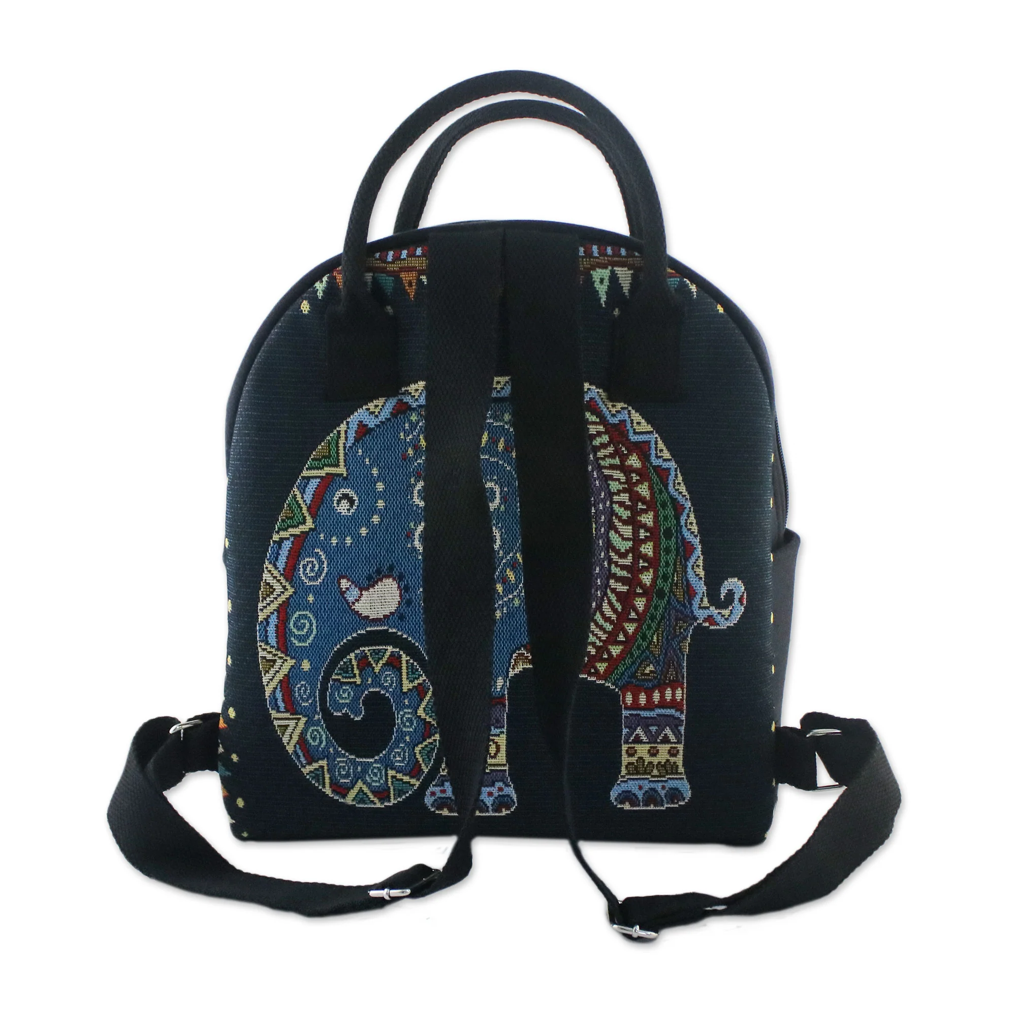 Northern Elephant Multicolor Cotton Backpack - Image 5