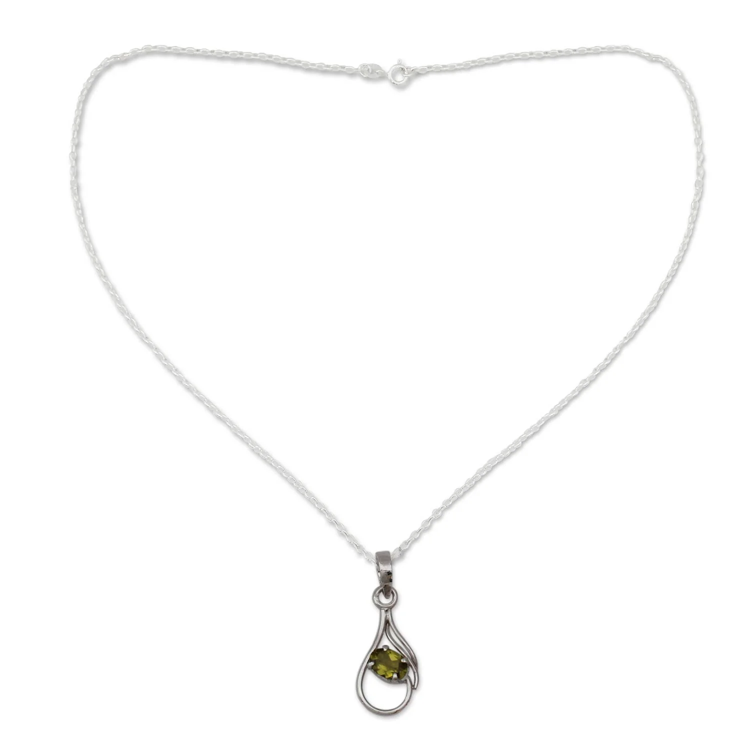 Nouveau Hindu Peridot pendant necklace - Image 2