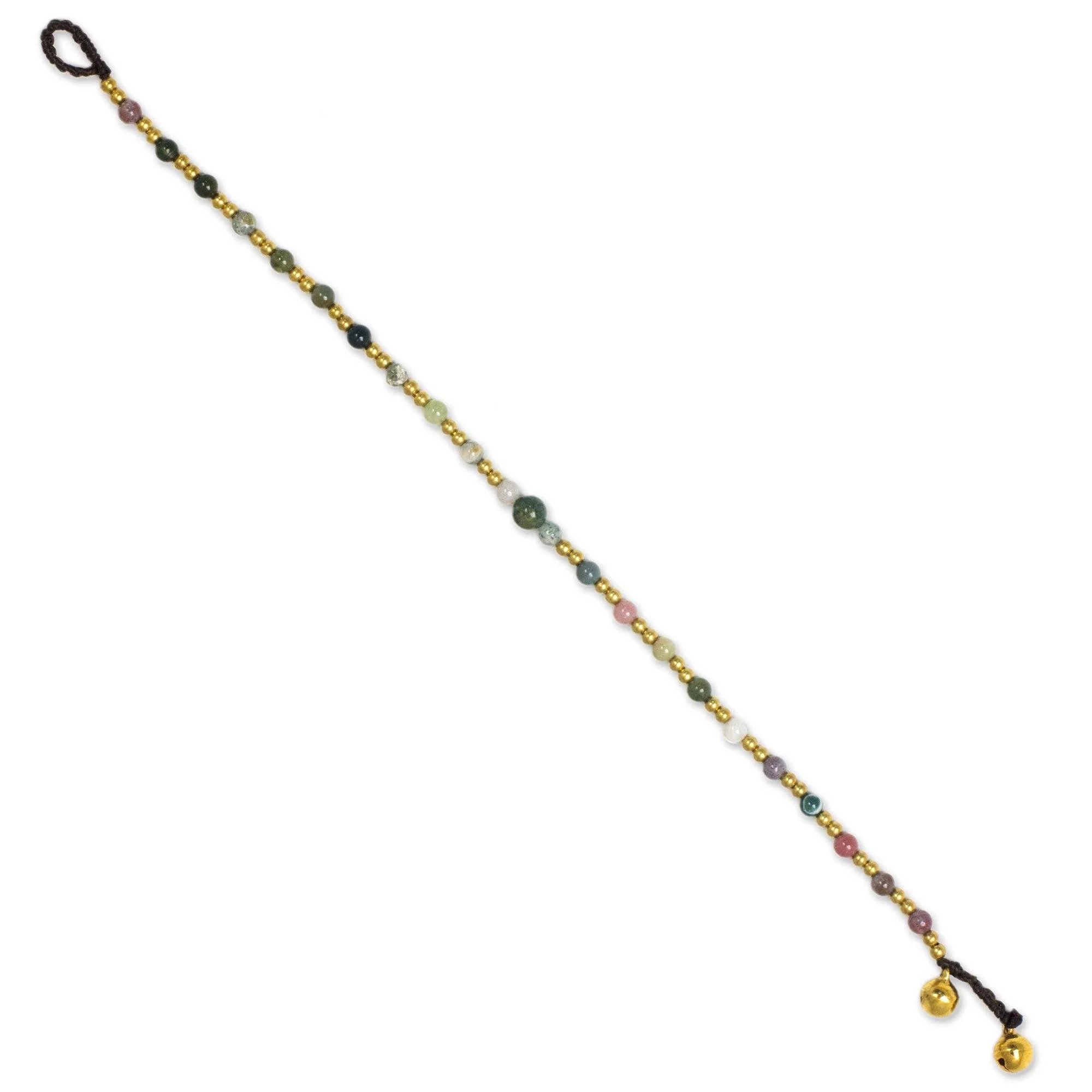 Agate Multicolor & Bells Anklet - Image 3