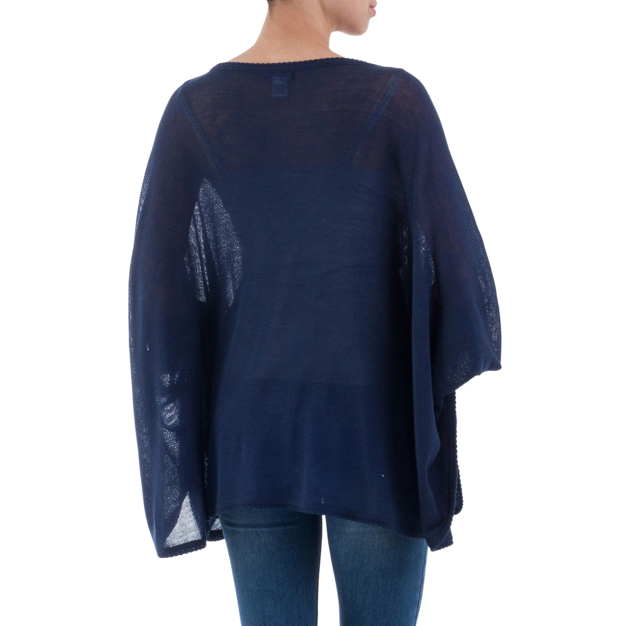 Ocean Breeze Knit Bohemian Drape Sweater - Image 3