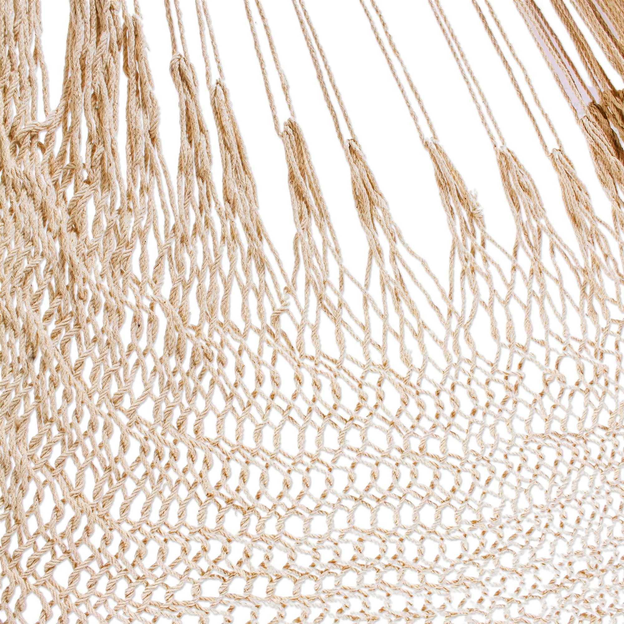 Ocean Seat in Ivory Ivory Tasseled Cotton Rope Mayan Hammock Swing from Mexico - Image 5