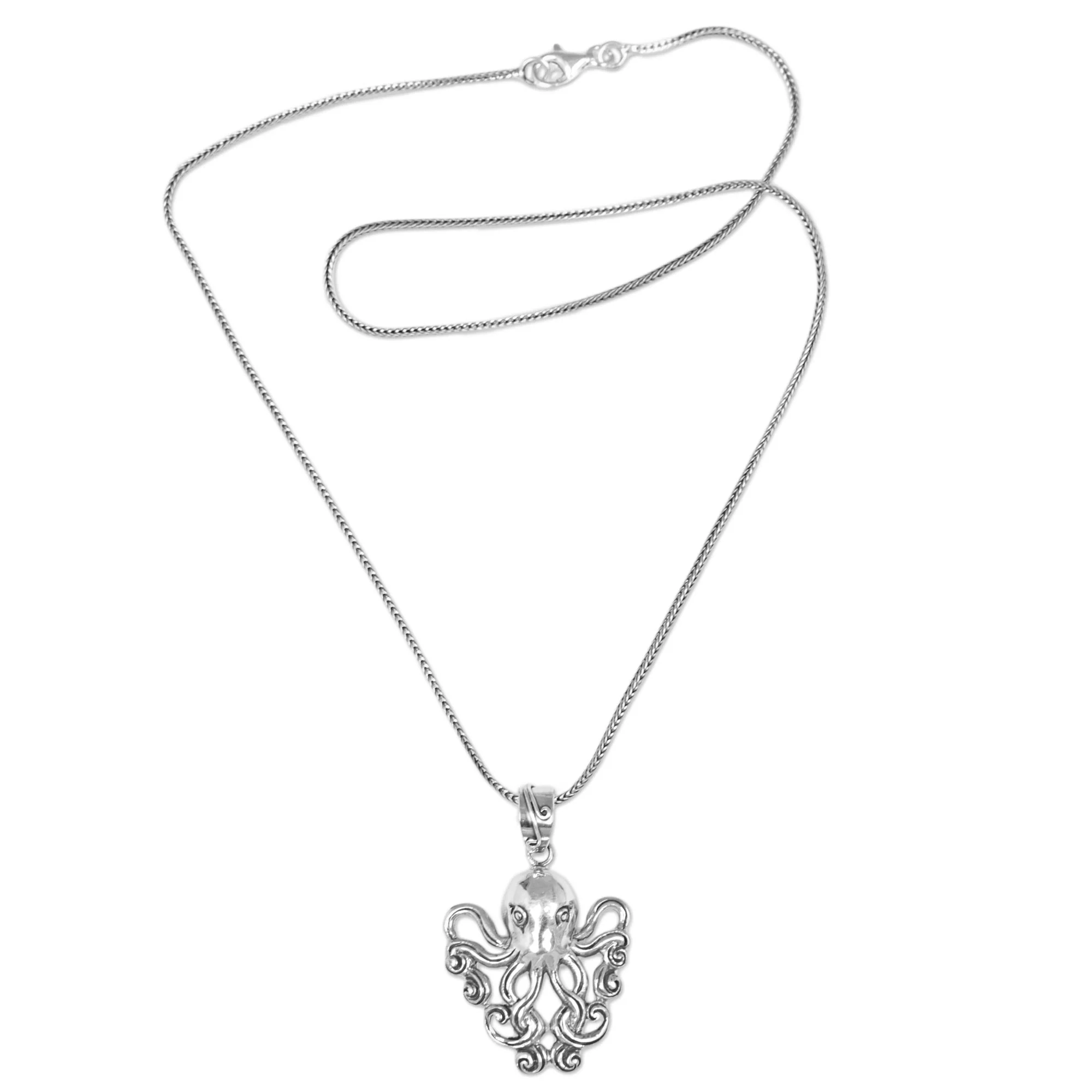 Octopus of the Deep Sterling Pendant Necklace - Image 3