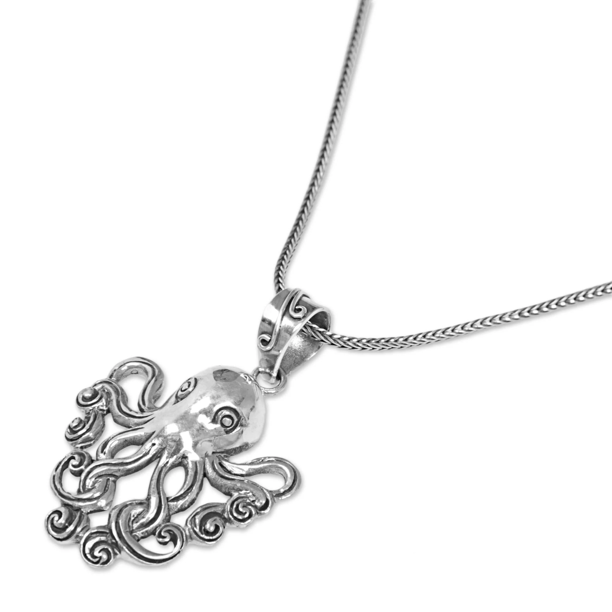 Octopus of the Deep Sterling Pendant Necklace - Image 4