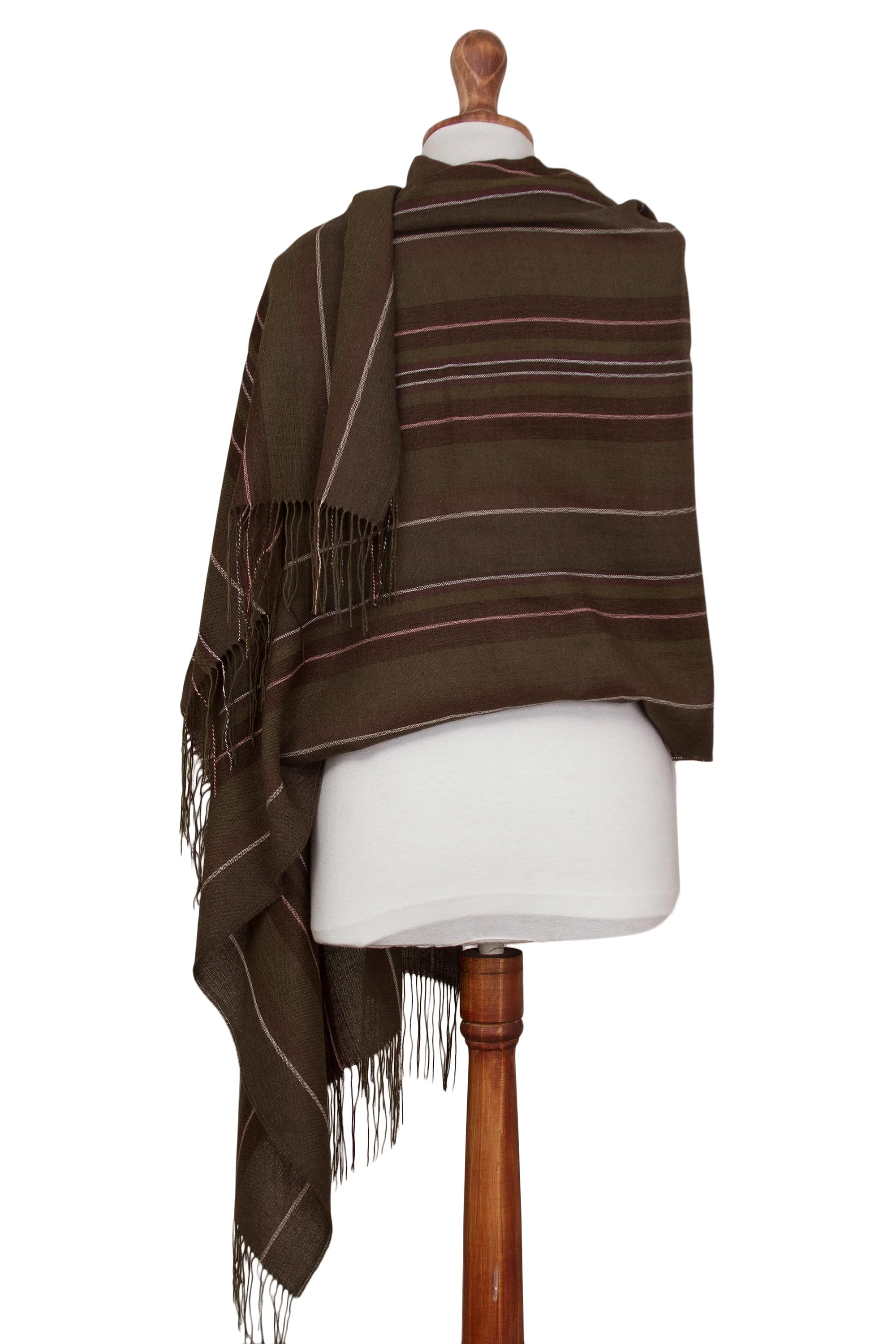 Olive Fields Alpaca and Silk Shawl - Image 5