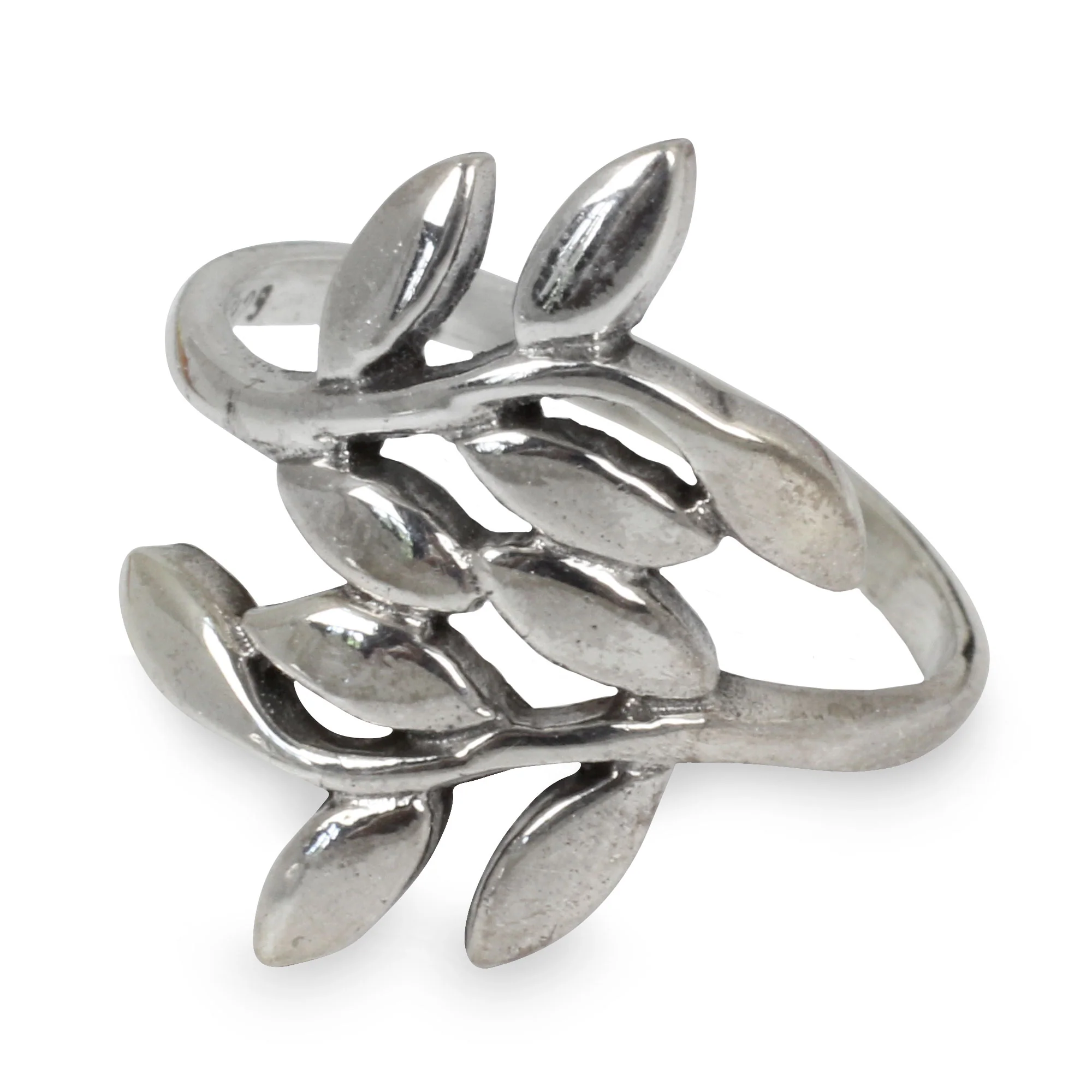 Olive Wreath Sterling Silver Wrap Ring - Image 2