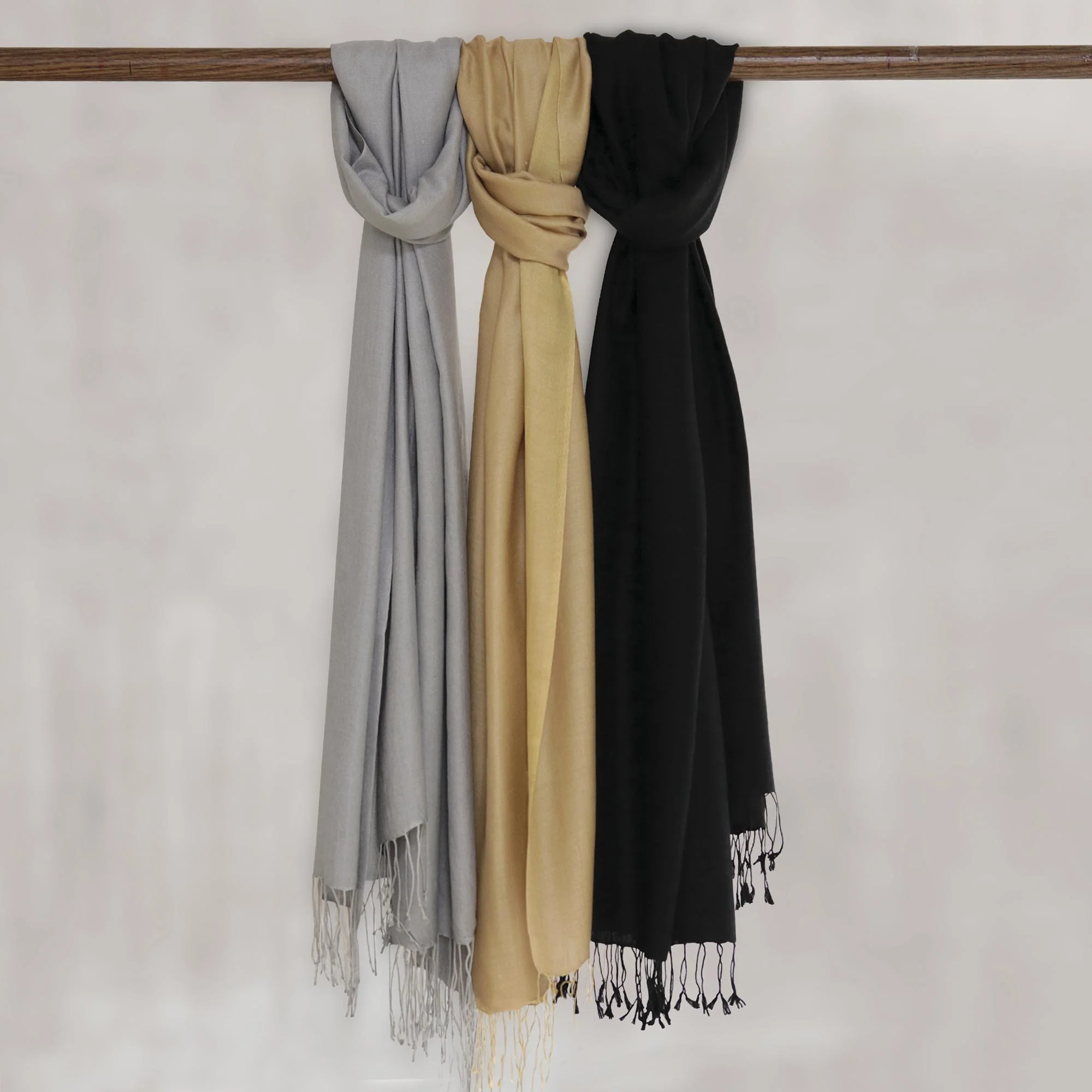 Onyx Nights Indian Silk Shawl Wrap - Image 4