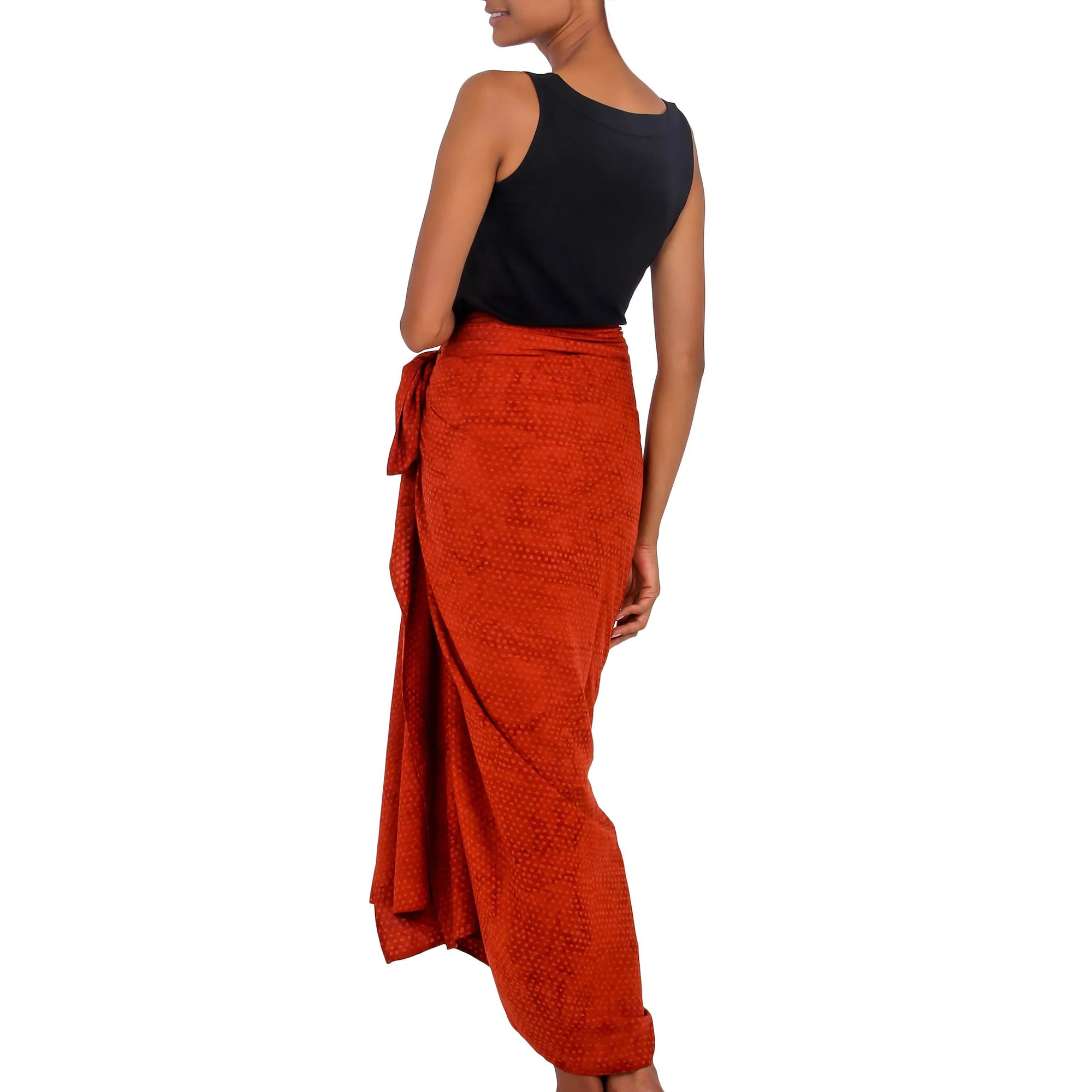 Orange Coffee Bean Cover Up Sarong - Image 3